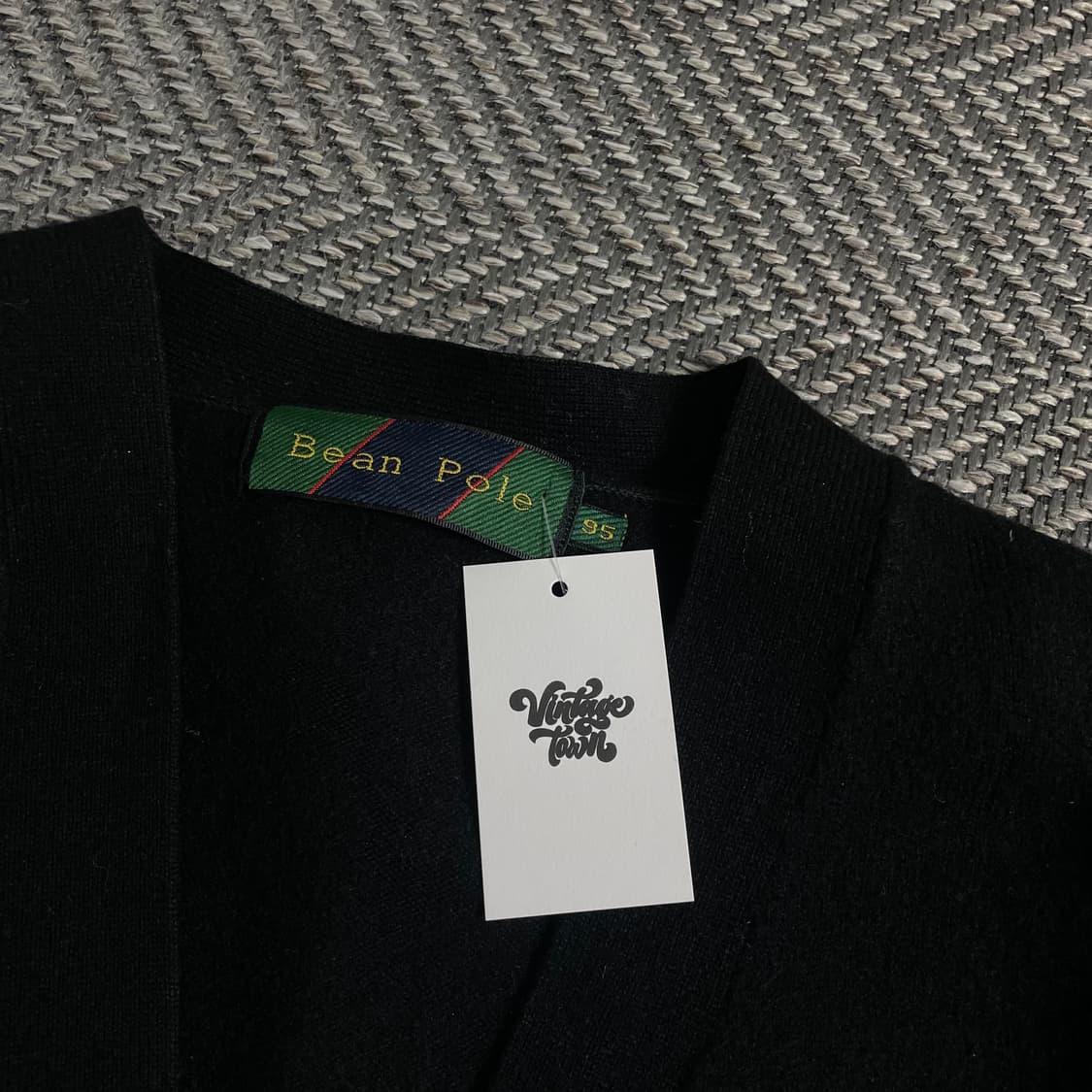 빈폴 자수 로고 미니멀 램스울 가디건o 4187 상품이미지4