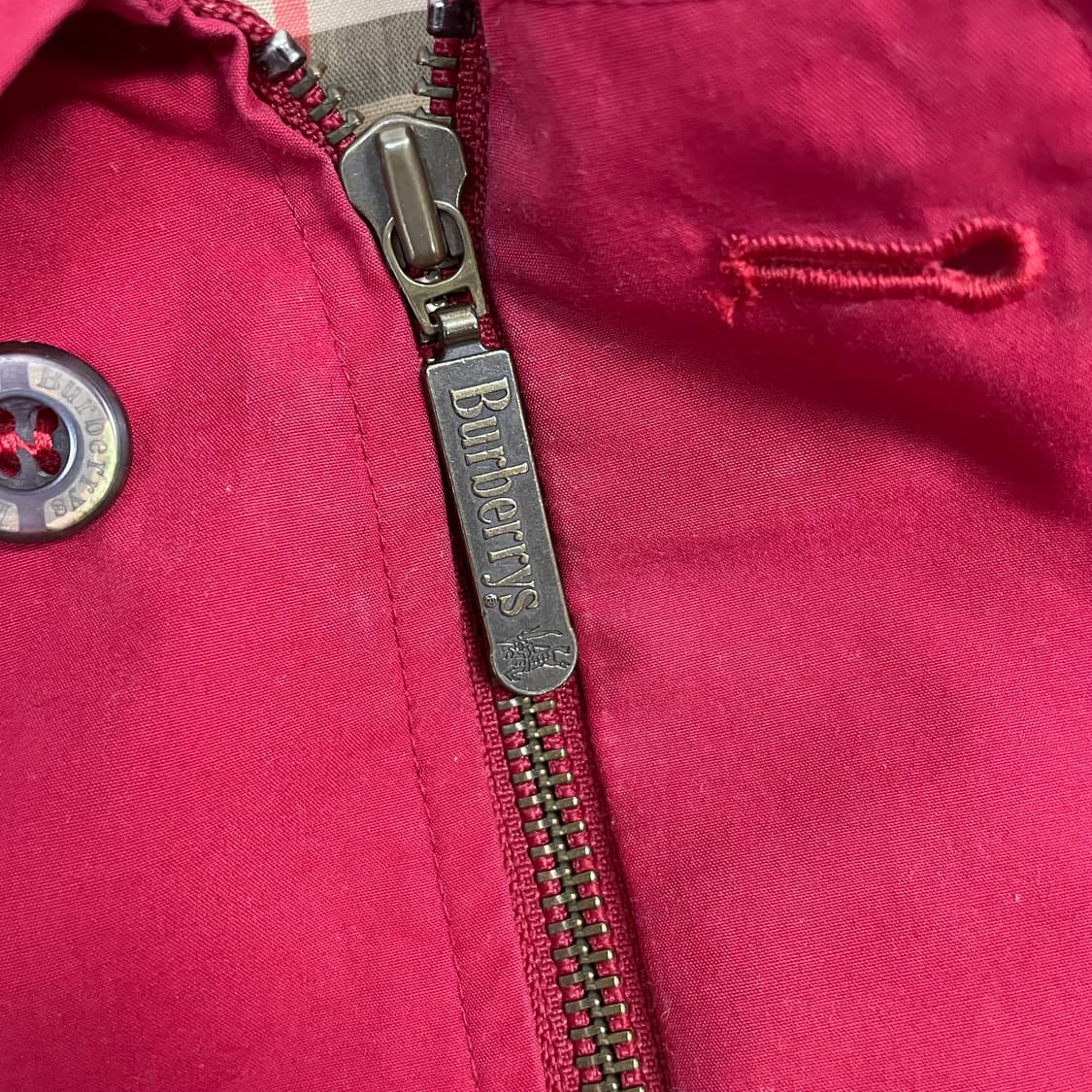 버버리 Burberry 아카이브 블루종 자켓 레드 상품이미지4