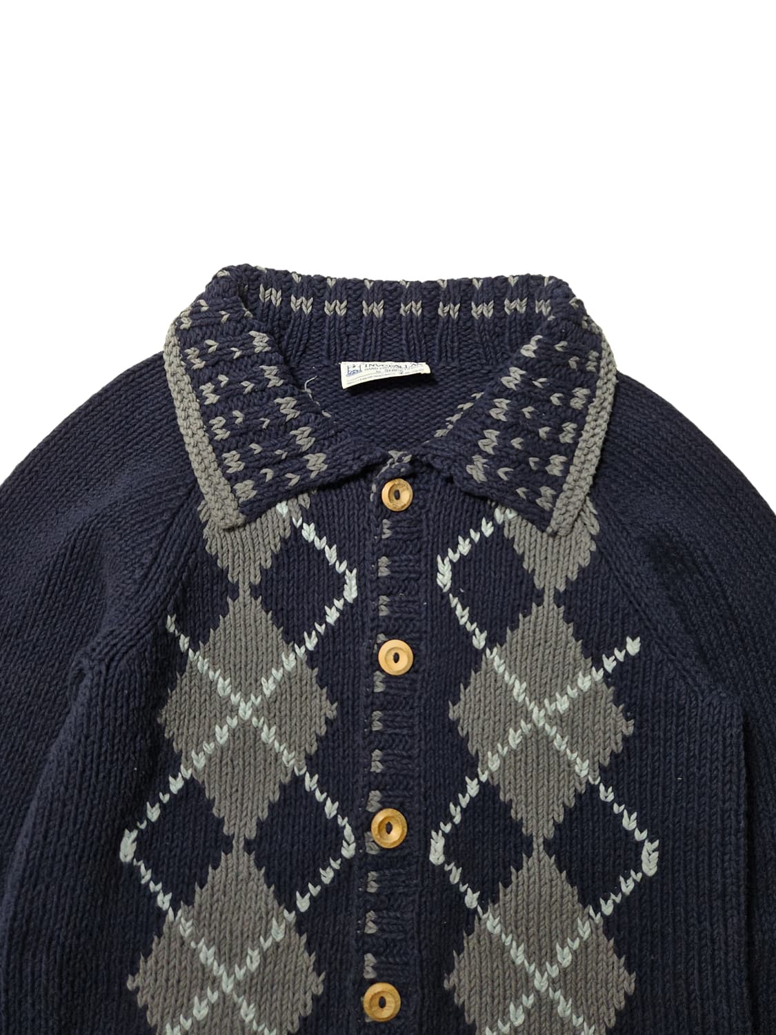 인버알란 쉽스별주 아가일 럼버 가디건 40 상품이미지4