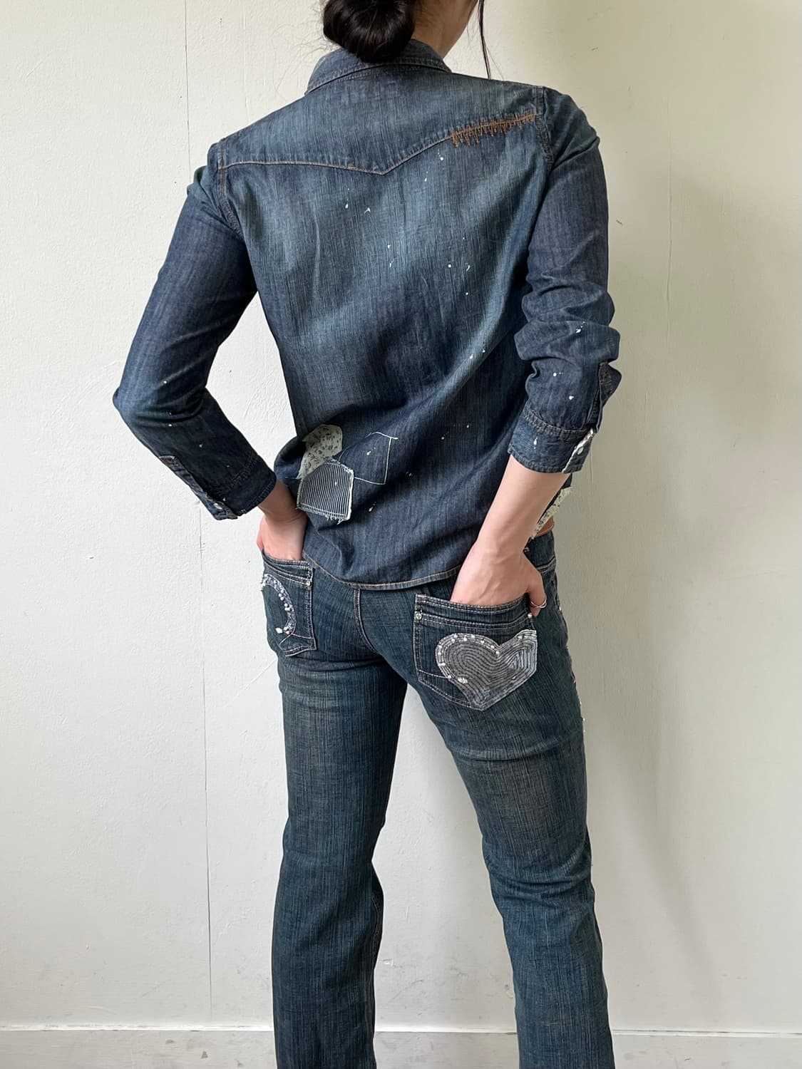 TO BE CHIC 하트 비즈 데님 팬츠 상품이미지6