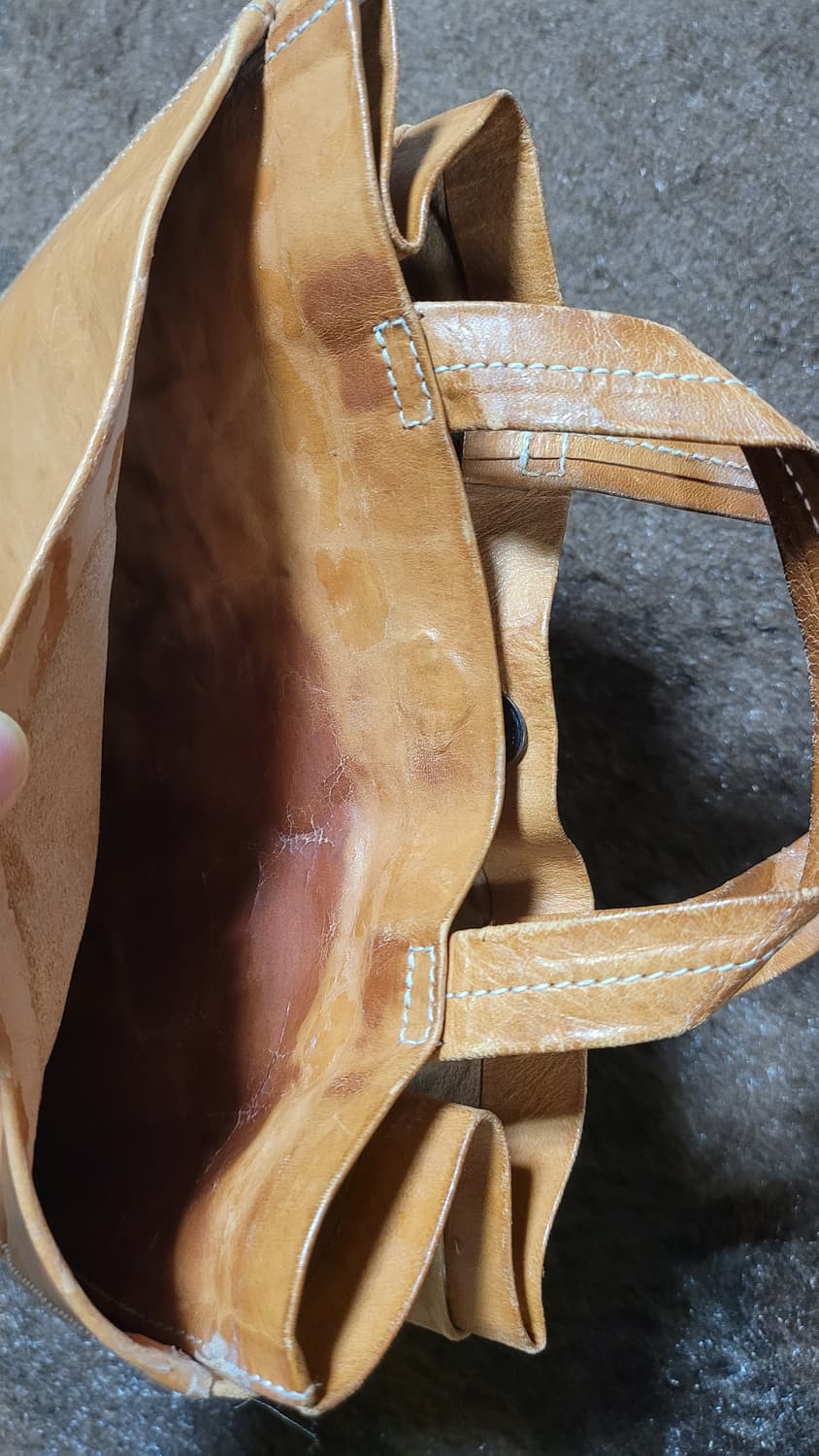 낙타가죽 손가방(26*22*9) 상품이미지5