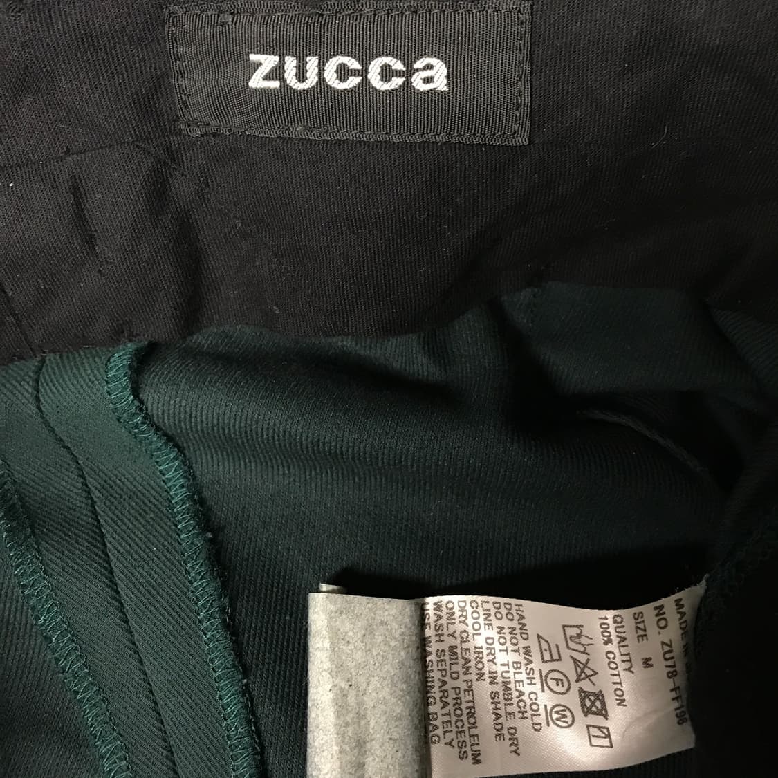 ZUCCA 주카 코튼 팬츠 그린 M 상품이미지6