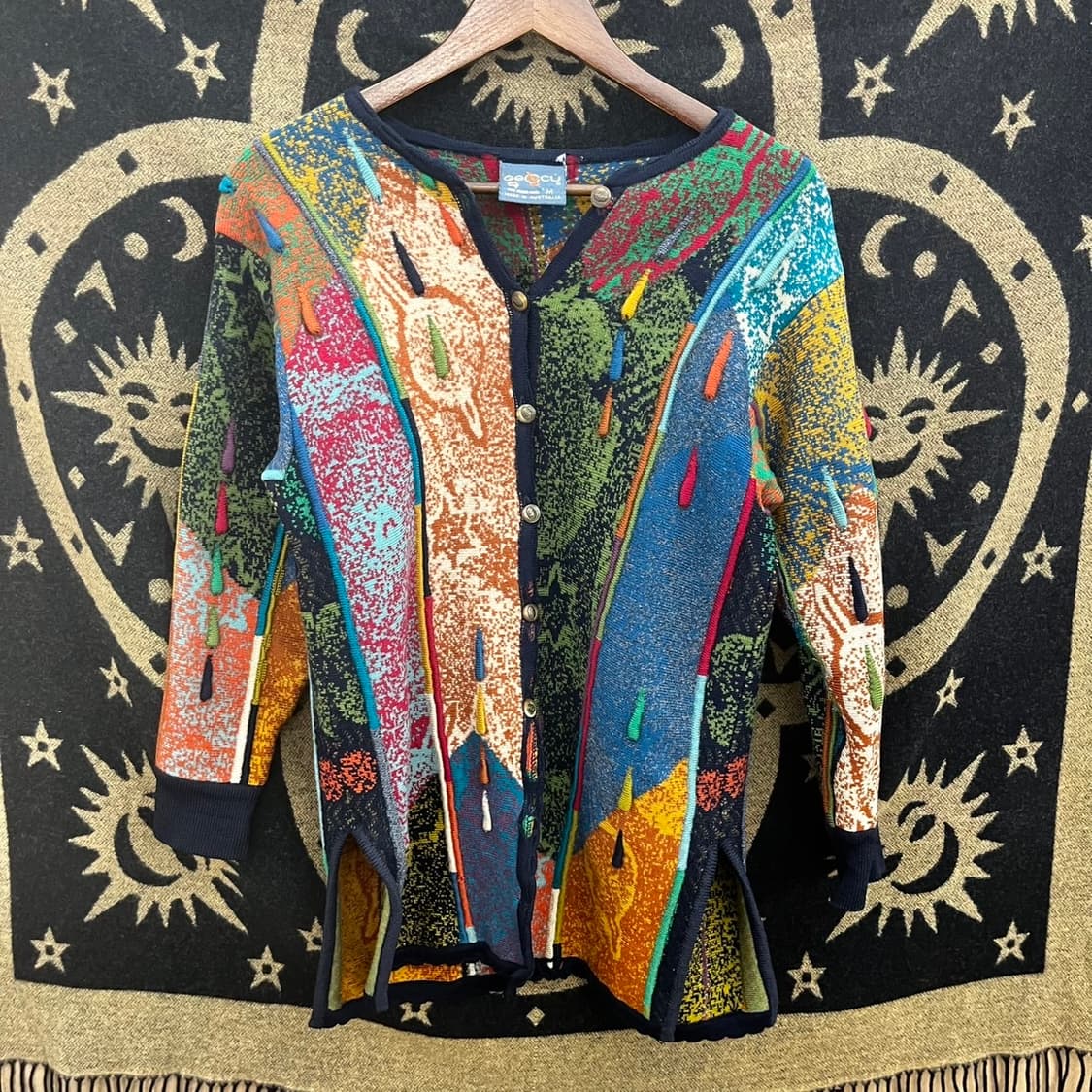 게쿠 오리엔탈 오스트레일리아 히피 케이블 니트 가디건 K0134 상품이미지3