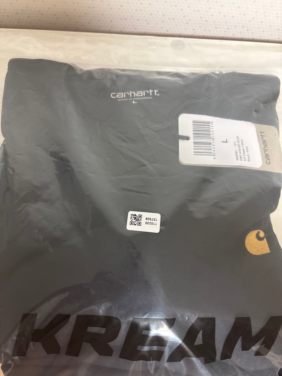 칼하트 WIP 숏슬리브 체이스 티셔츠 블랙골드 상품이미지1