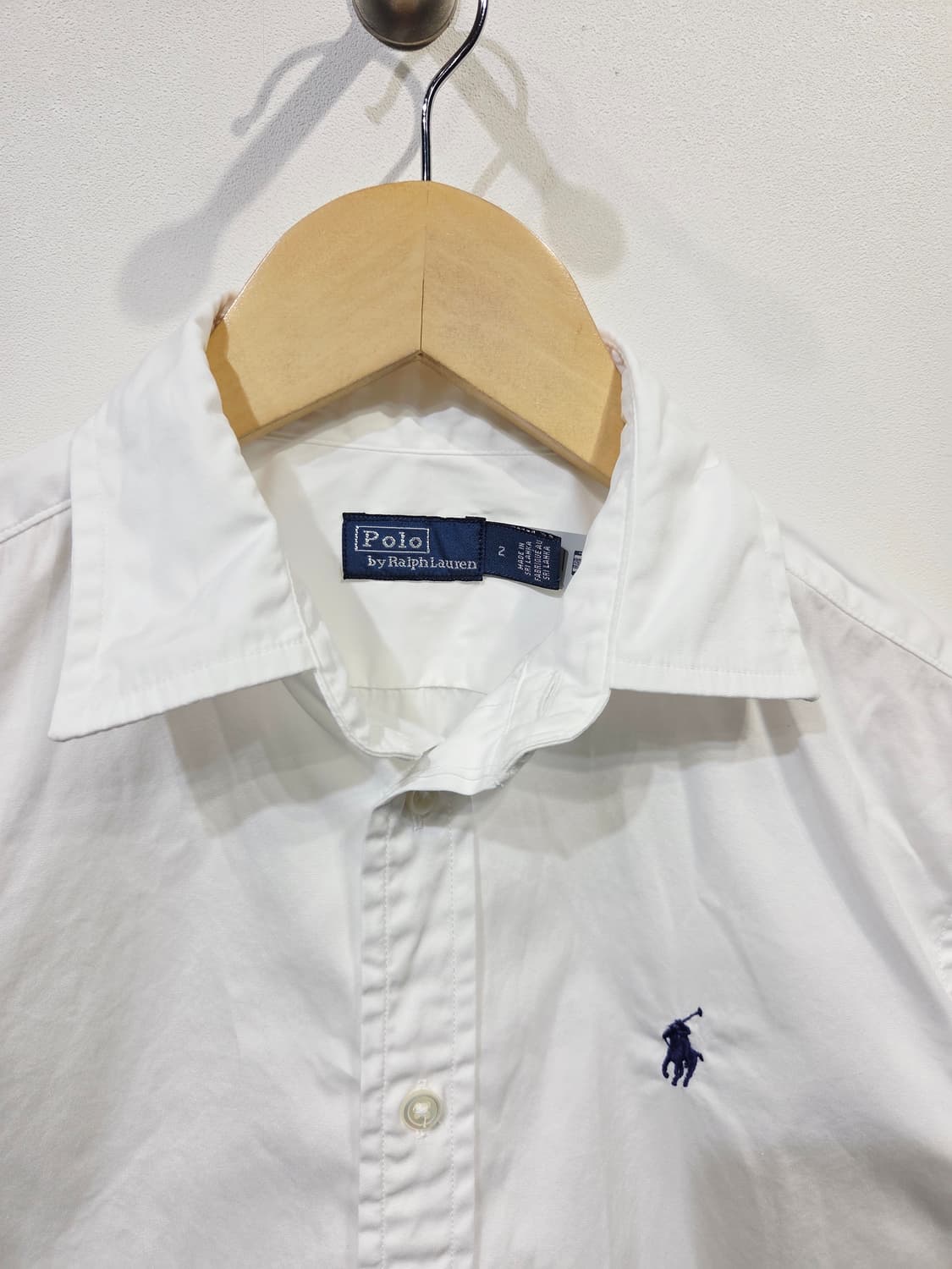 폴로랄프로렌 화이트 코튼 셔츠_호칭2(S) 상품이미지5