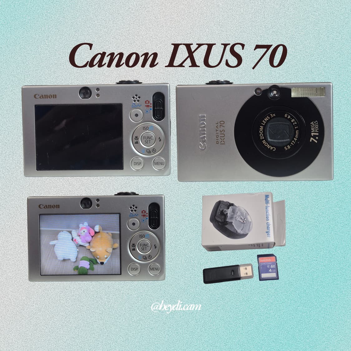 A급) (강민경 아이브 리즈 은채) 캐논 ixus70블랙 상품이미지2