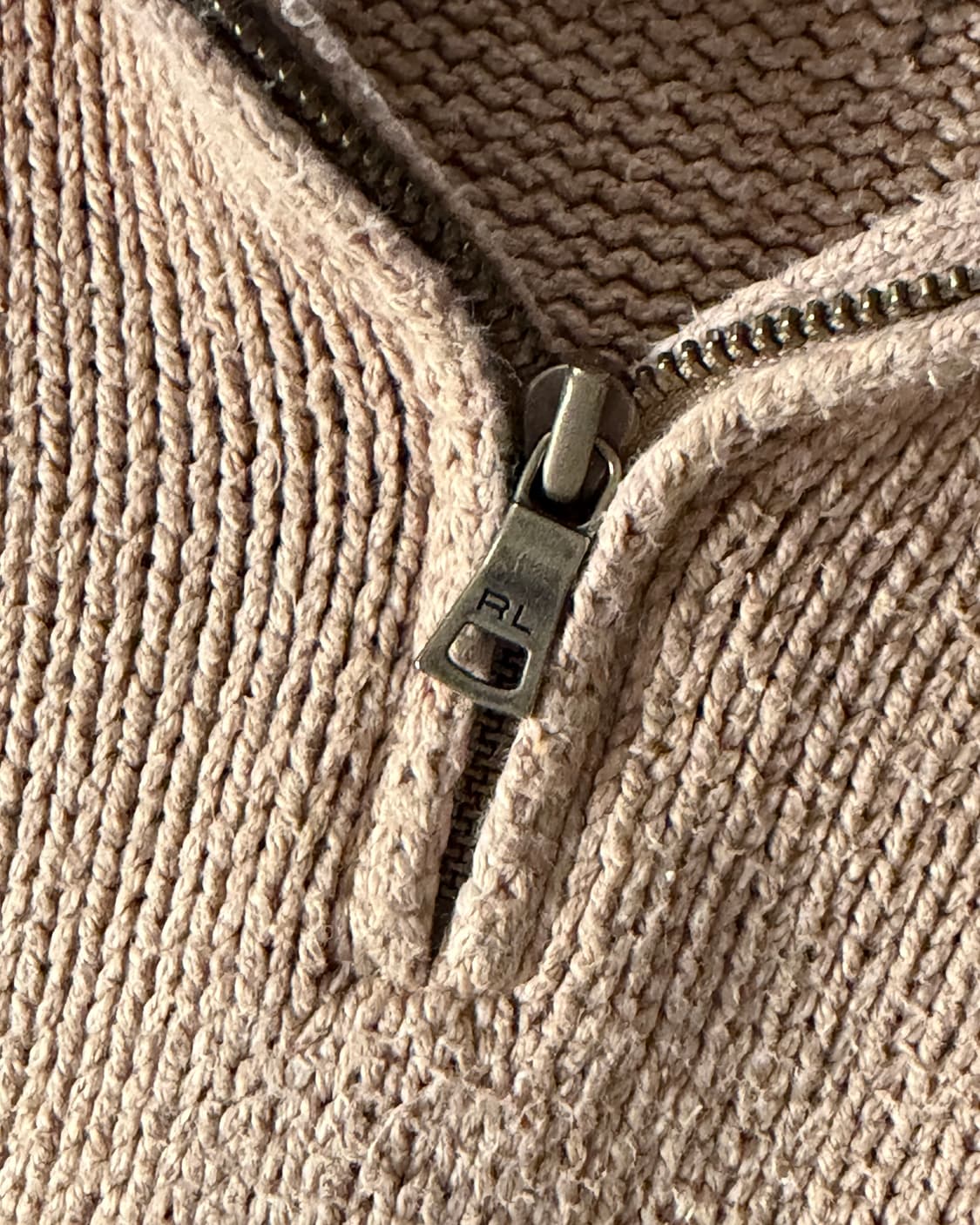 Polo 폴로 랄프로렌 베이지 컬러 하프집업 니트 상품이미지8