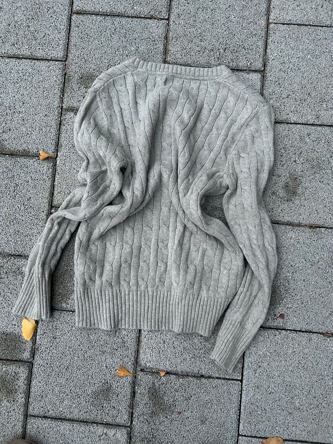 VTG 폴로 polo 그레이 꽈배기 포니 니트 상품이미지2