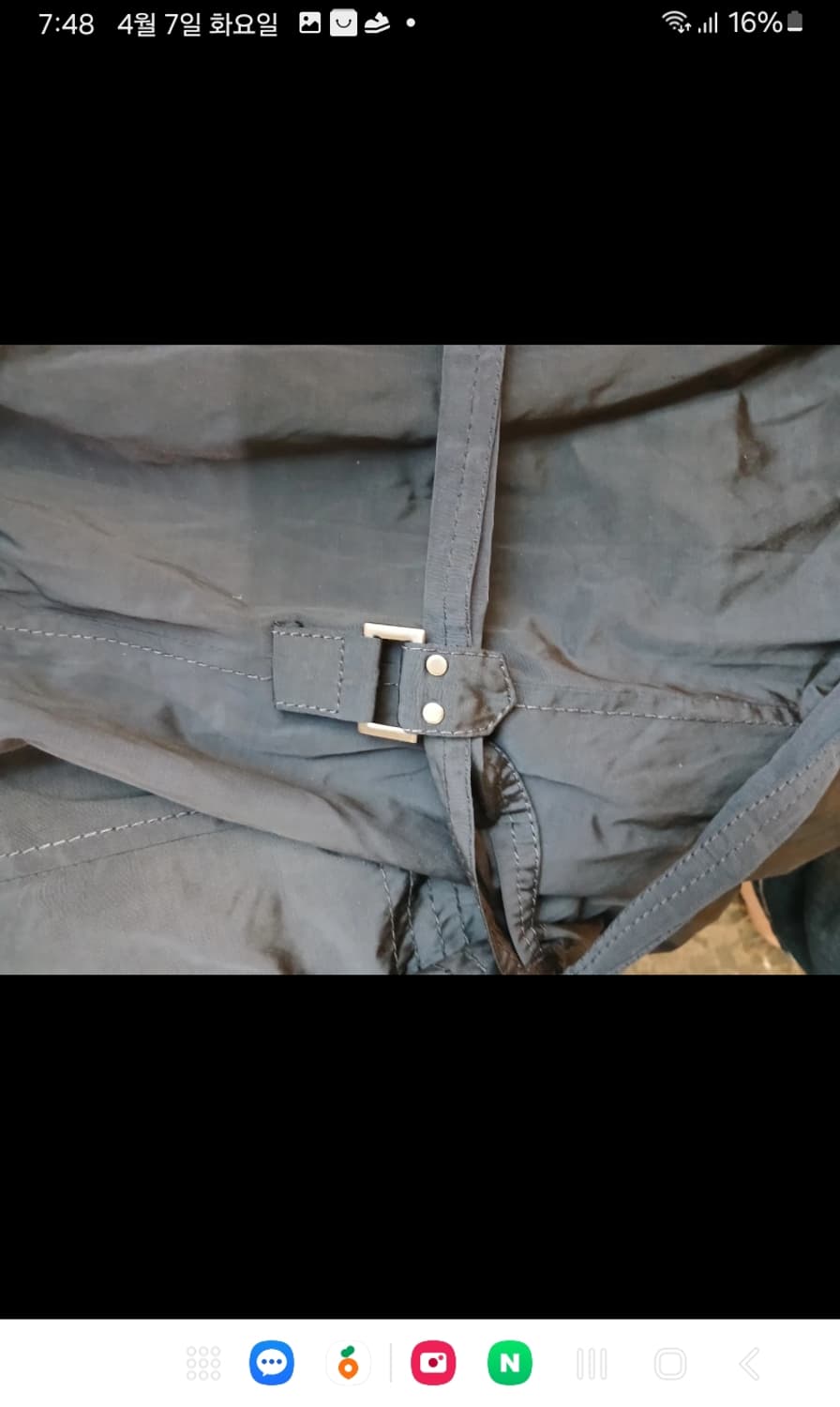 리본 춘추 하프 크롭 트렌치 코트 상품이미지5