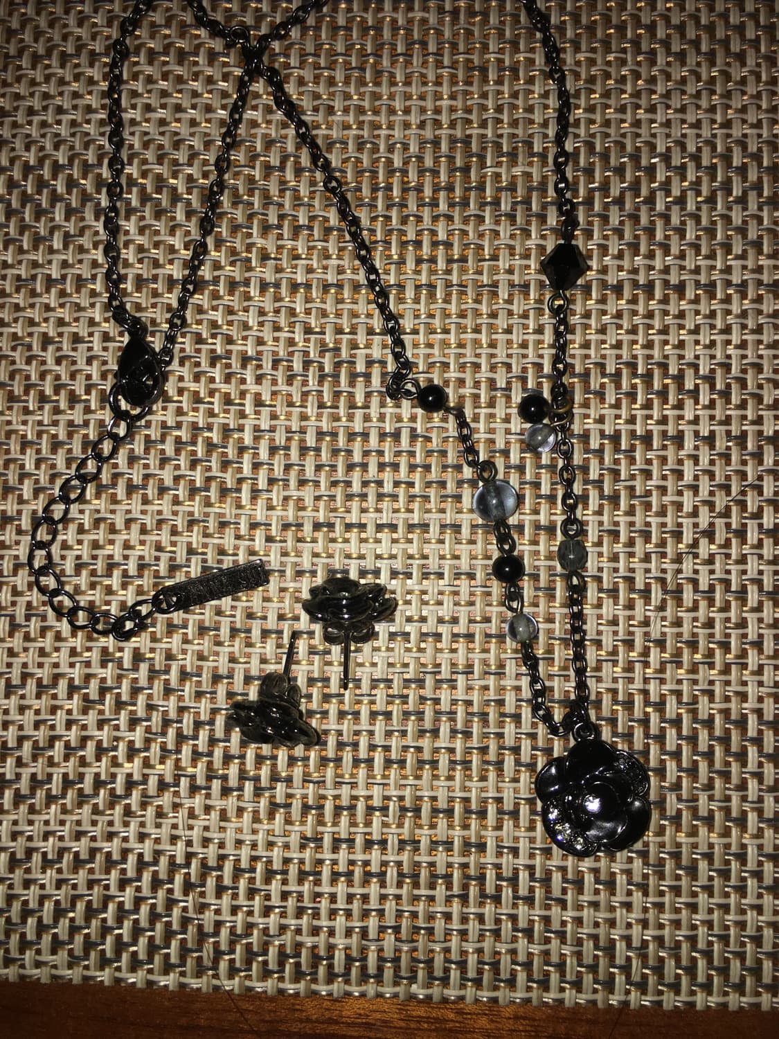 annasui 검정장미 목걸이&귀걸이 set 상품이미지1