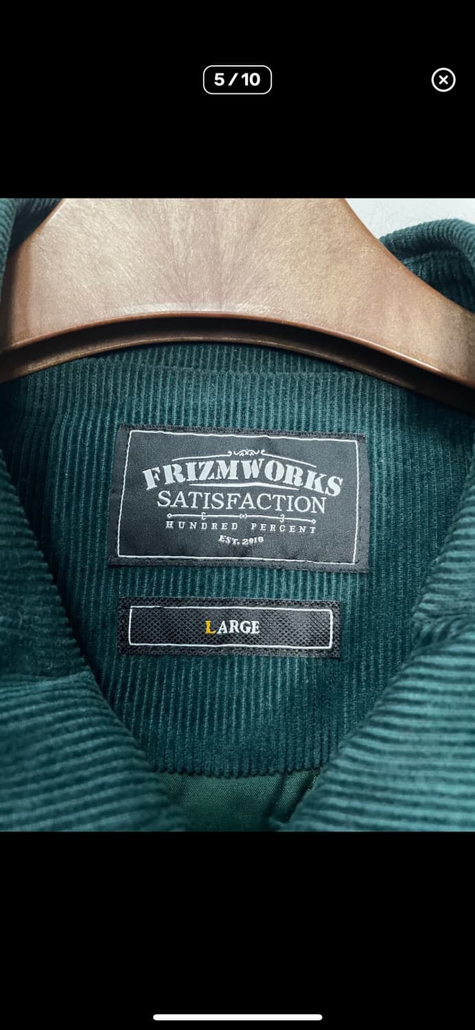 프리즘웍스 코듀로이 다크그린 바시티자켓 A3164 상품이미지5