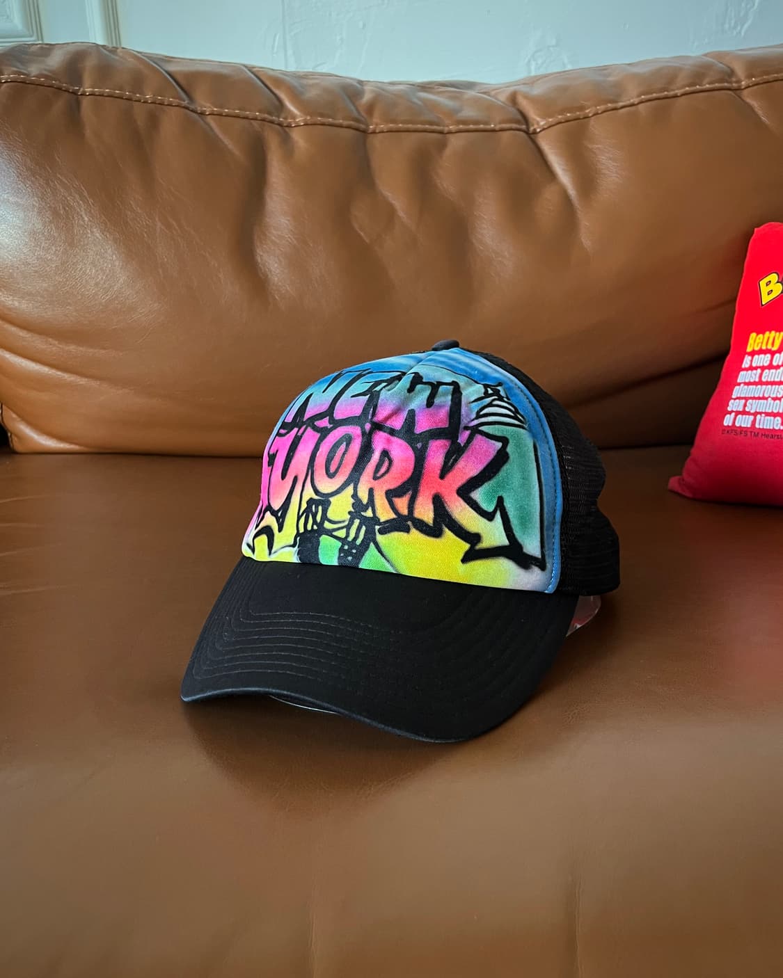 -1990s Head Lock Graffiti Print Mesh Cap 상품이미지3
