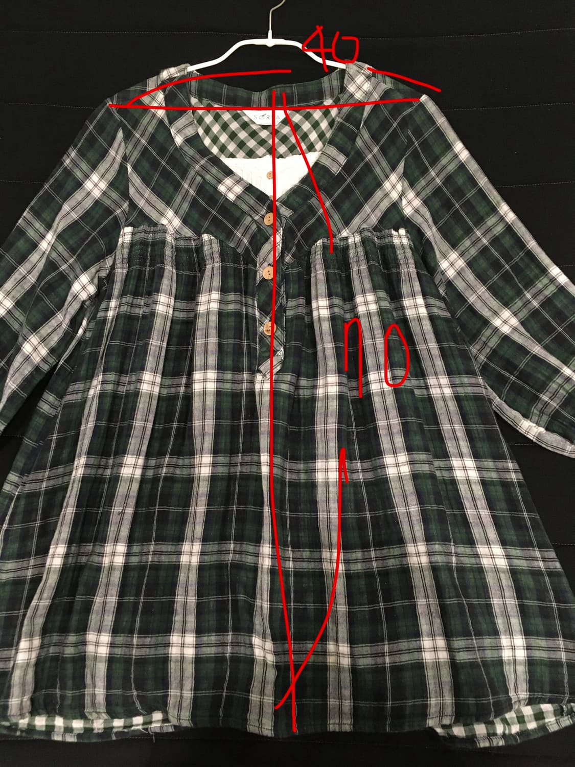 빈티지샵 구매) 체크 블라우스🪽🪽 상품이미지4