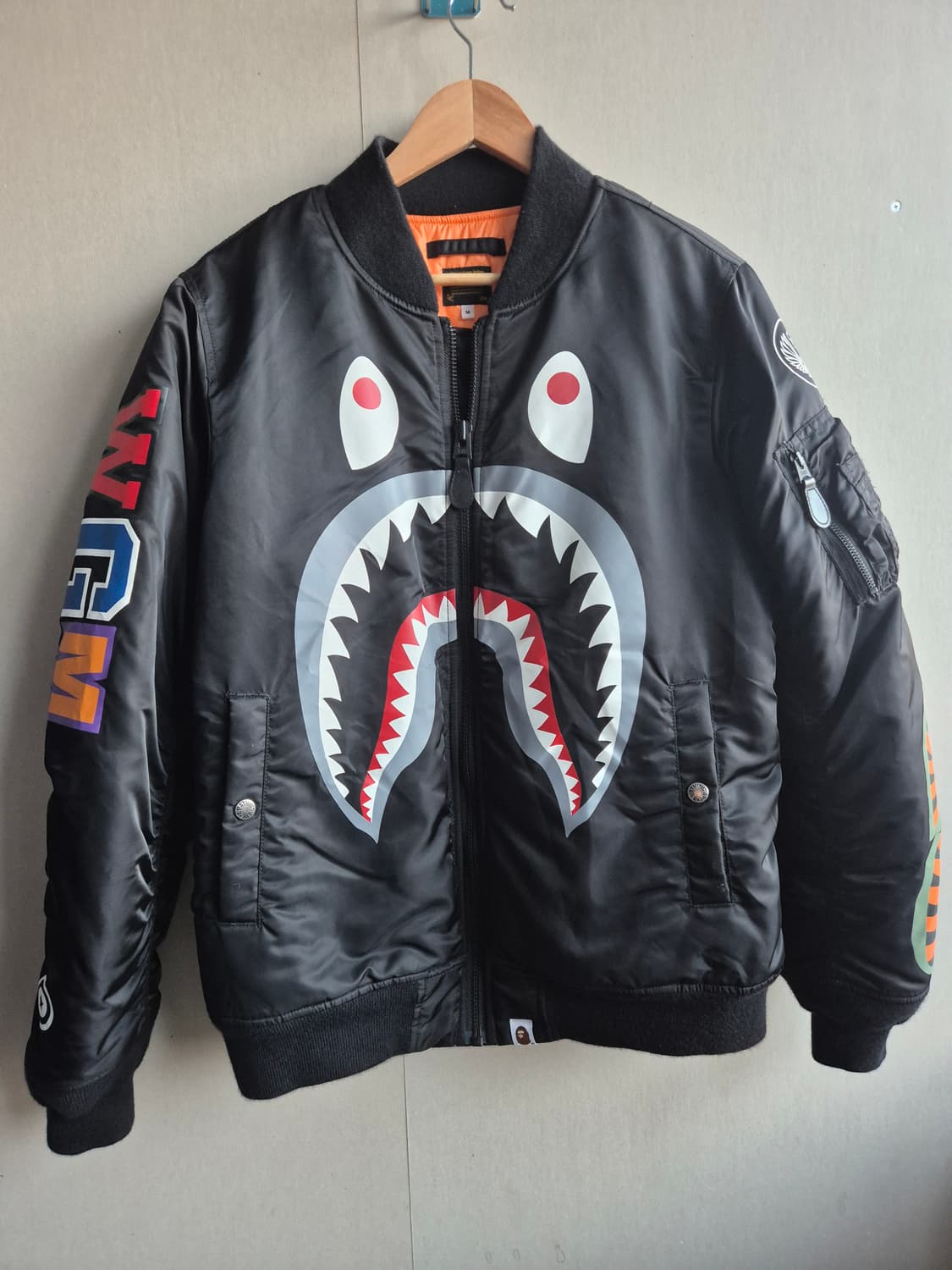 Bape 베이프 샤크 Ma-1 마원 항공점퍼 상품이미지1