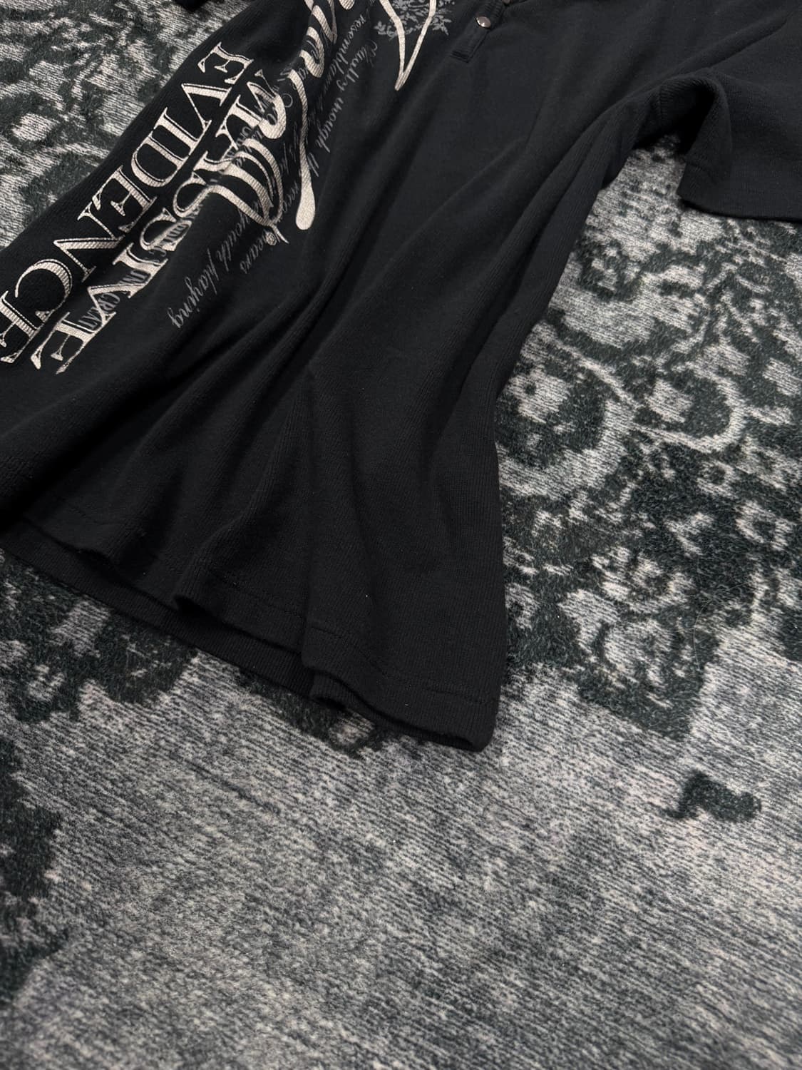 Impala 00s vkei lettering ribbed top 상품이미지5