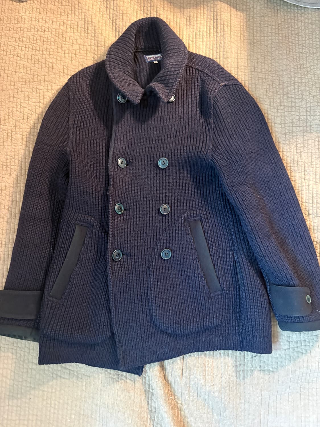 블루 블루 재팬 헤비 니트 피코트 M 상품이미지1