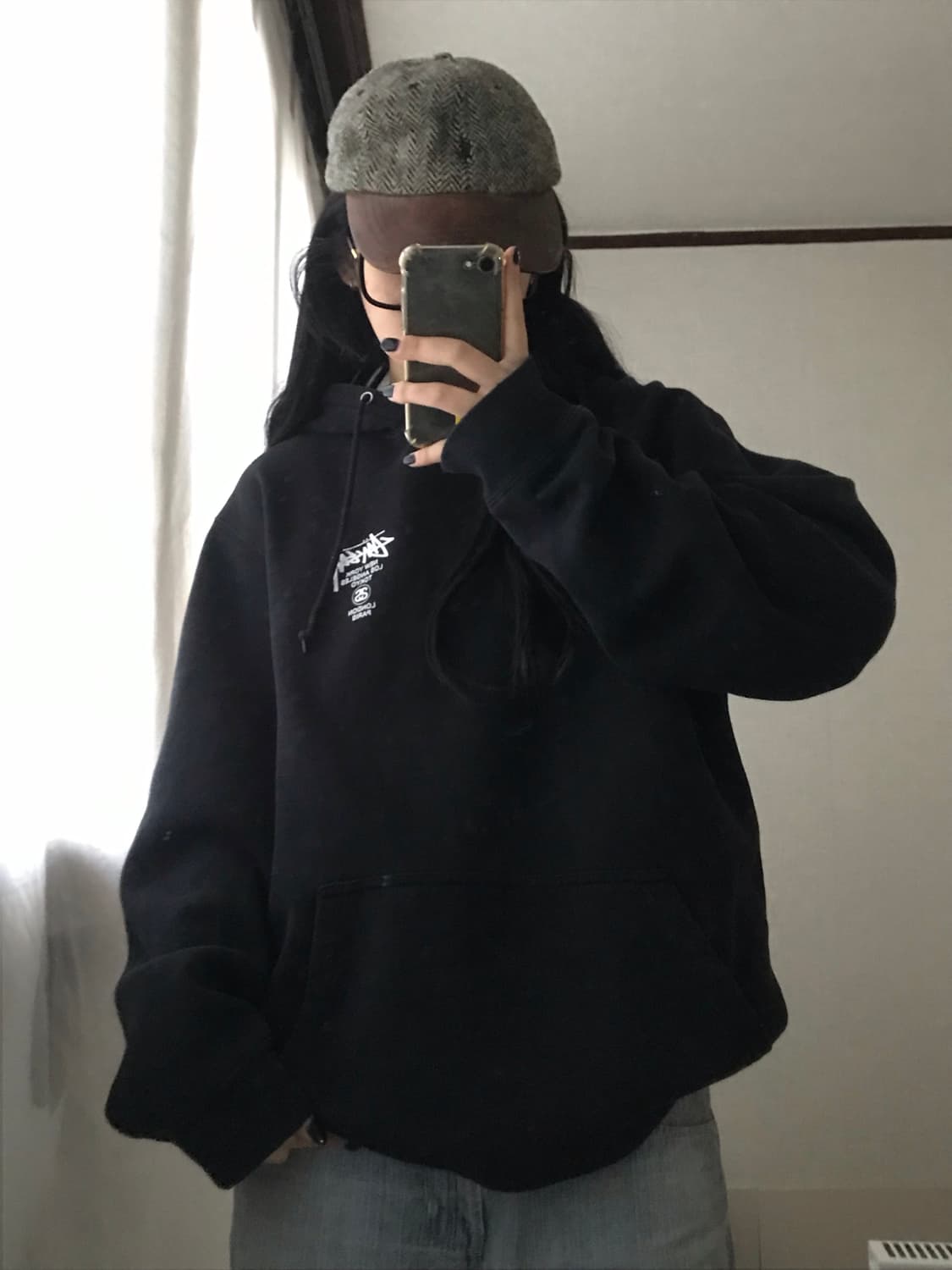 스투시 월드투어 블랙 후드티 상품이미지5