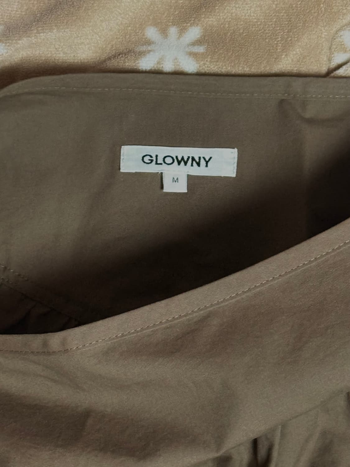 글로니 티아 더블 레이어드 러플 스커트 브라운 치마 상품이미지4