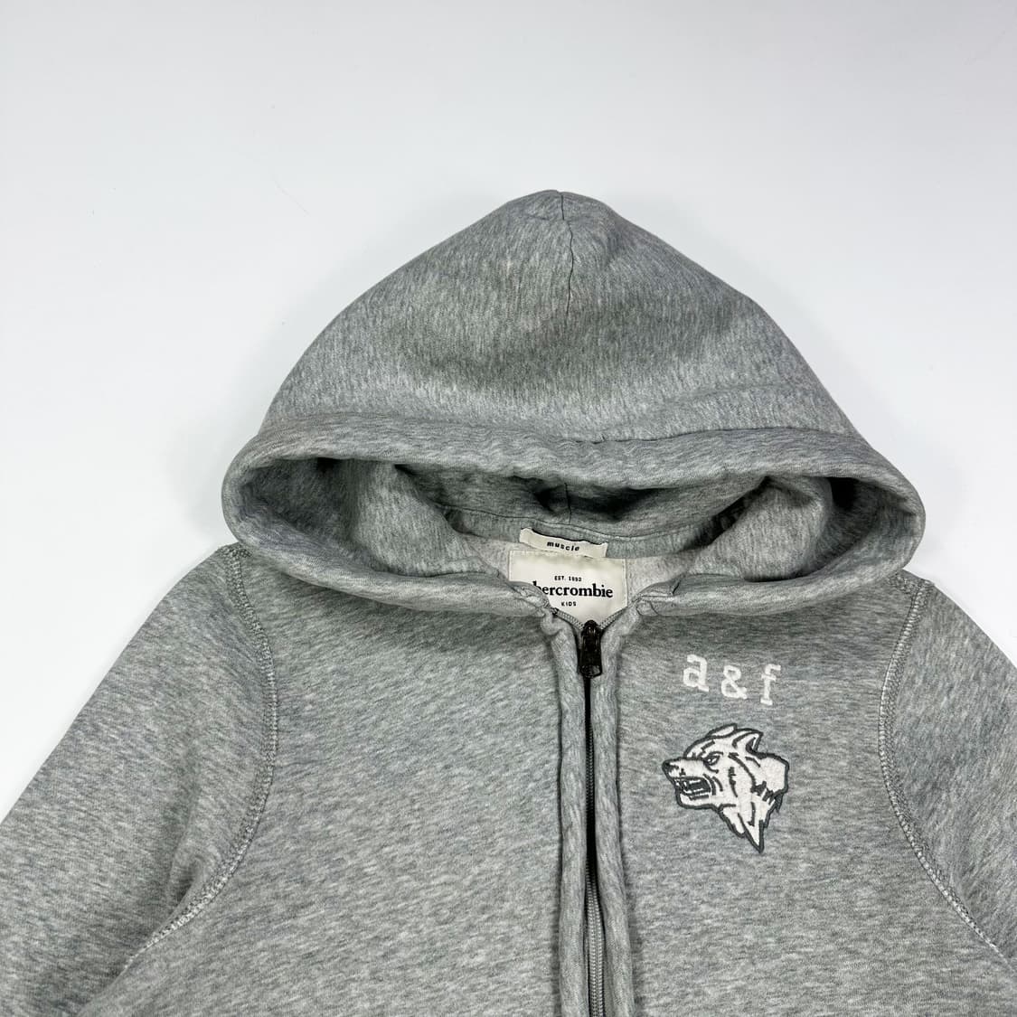 아베크롬비 og 걸즈 y2k 슬림핏 후드집업 그레이 걸즈XL 상품이미지2