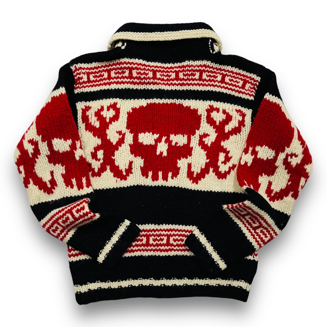 WILLPIPS 90s wool Skull Cowichan Jacket 상품이미지3