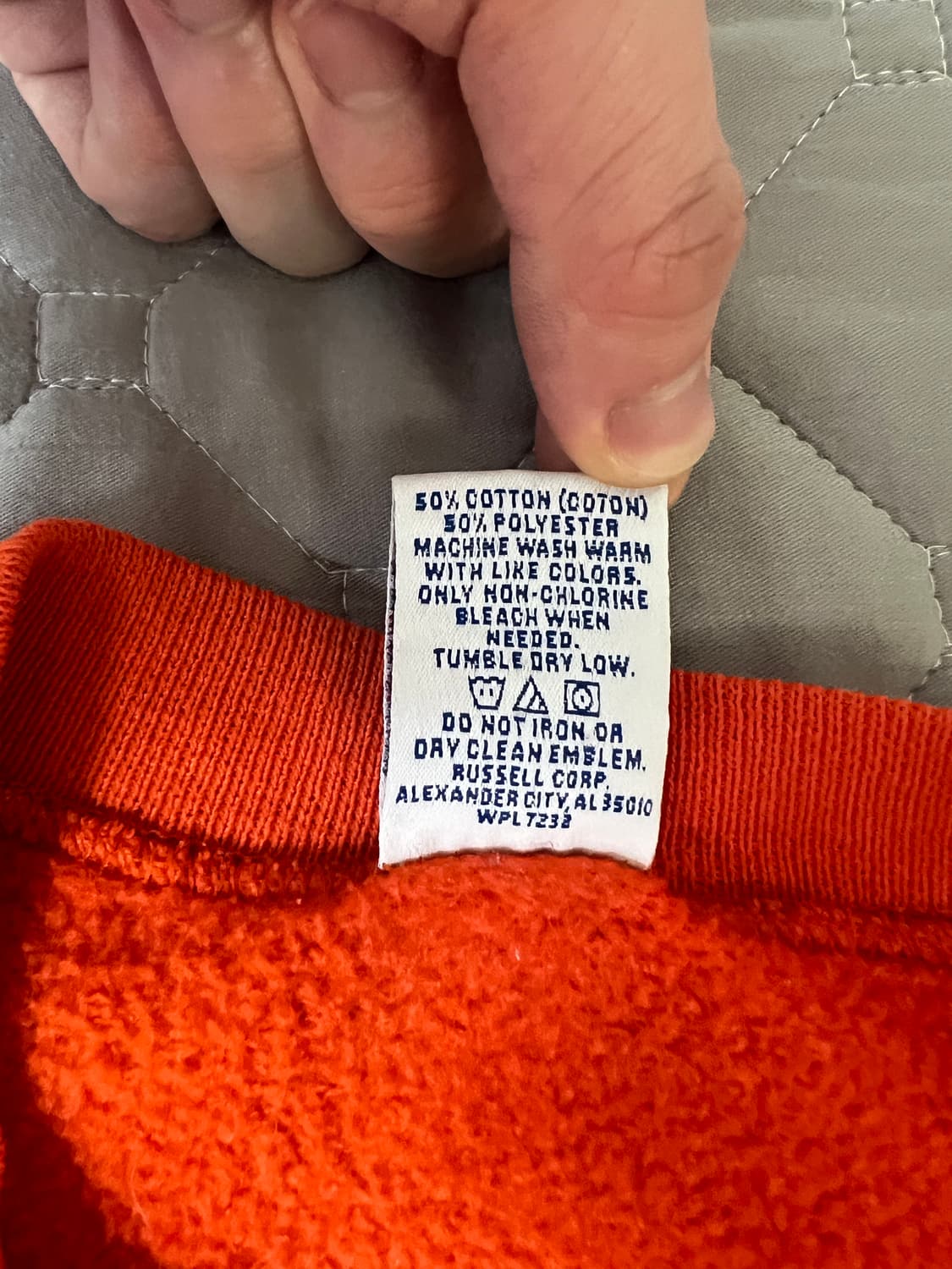 L 러셀 빈티지 90s 스웻셔츠 오렌지 맨투맨 상품이미지4
