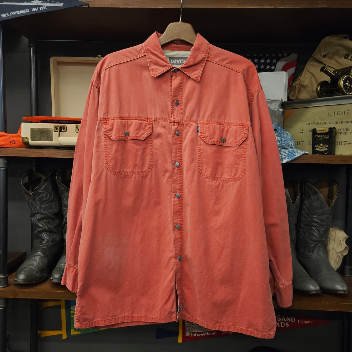 리바이스 블랙택 투포켓 러스티 페이딩 워크 셔츠 N1132 상품이미지1