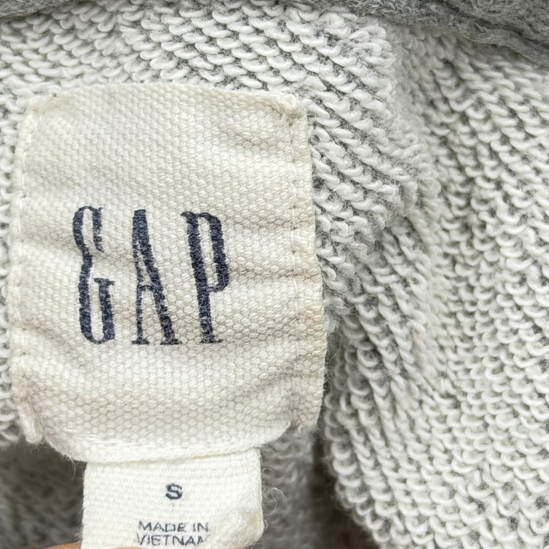 GAP 빈티지 스펠로고 성조기 후드티 그레이 S 상품이미지4