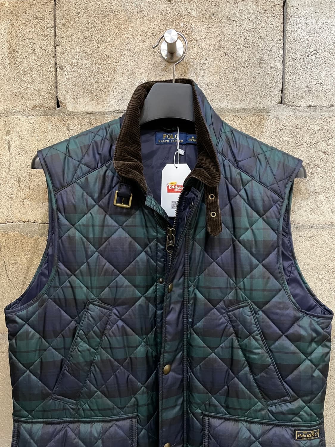 폴로 랄프로렌 블랙와치 타탄체크 퀼팅 베스트 상품이미지2