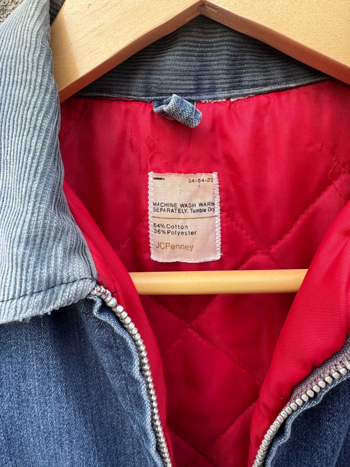 70s jc penney 빈티지 하드페이딩 코듀로이 데님 워크 자켓 상품이미지6