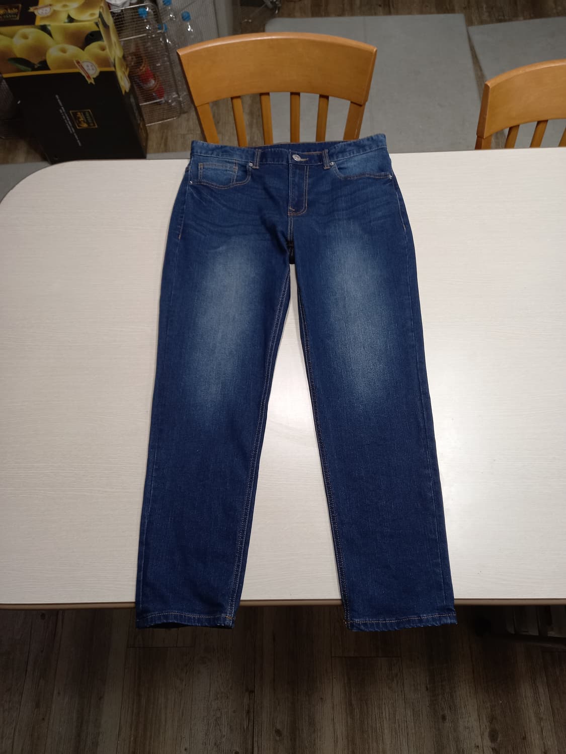 33 POLHAM 워싱 스판 테이퍼드핏 슬림일자진 33-448 상품이미지1