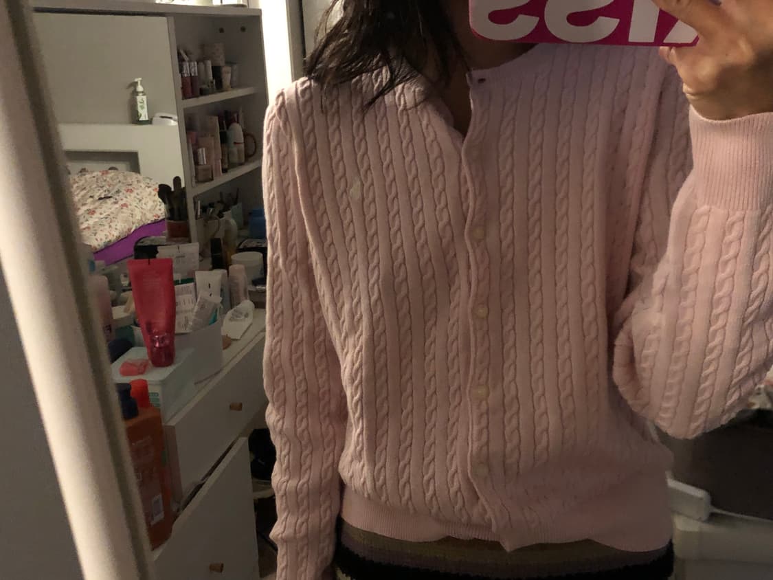 폴로 걸즈 가디건 핑크 상품이미지2