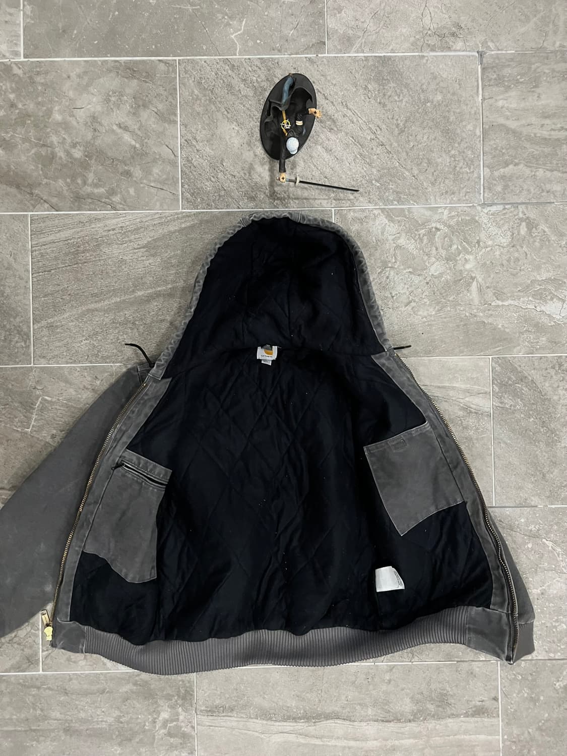 (S) 칼하트 후드 덕 액티브 자켓 J130 GVL 그래블 상품이미지3