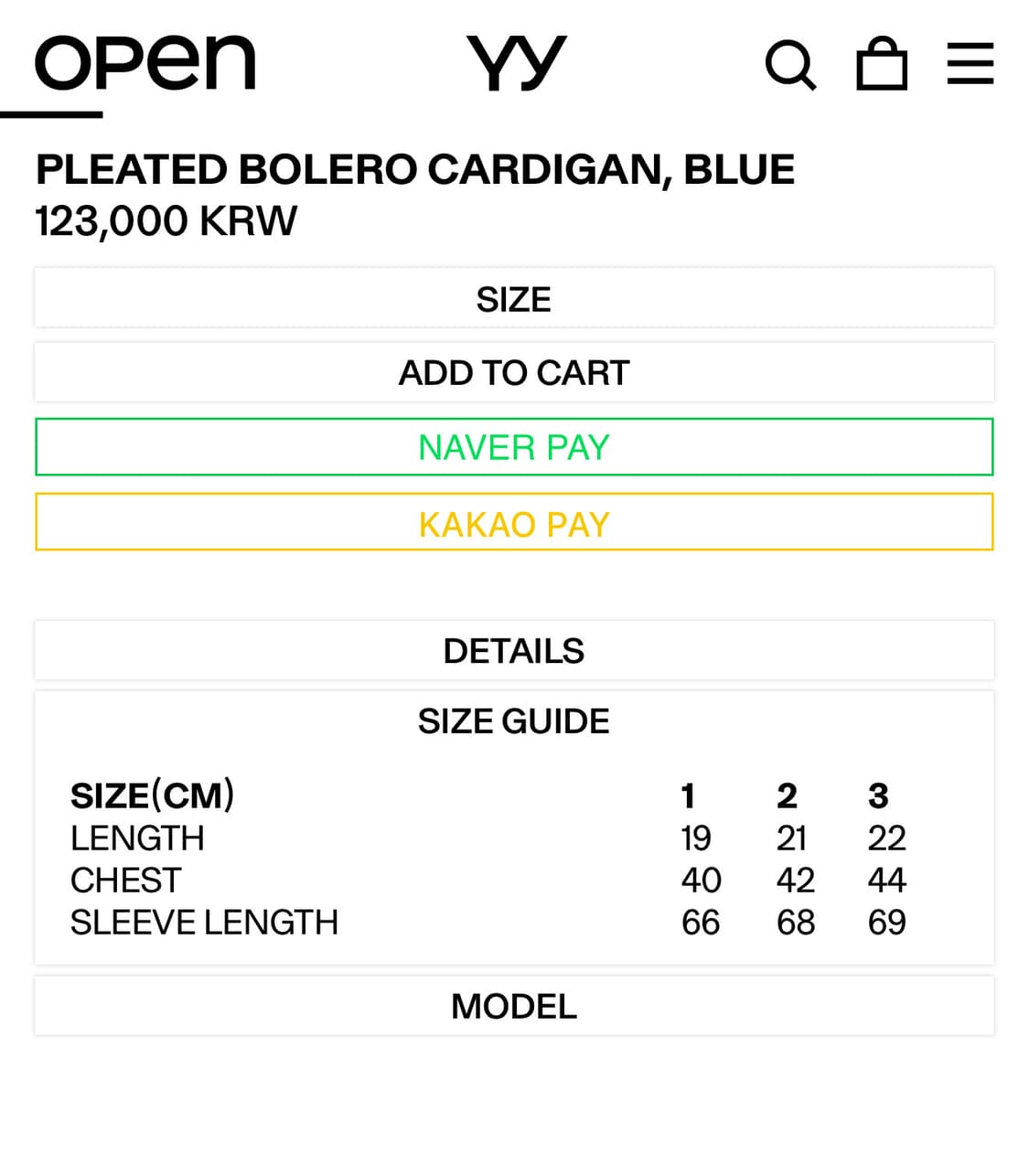 오픈와이와이 볼레로 나시 블루 세트 니트 가디건 openyy 상품이미지3