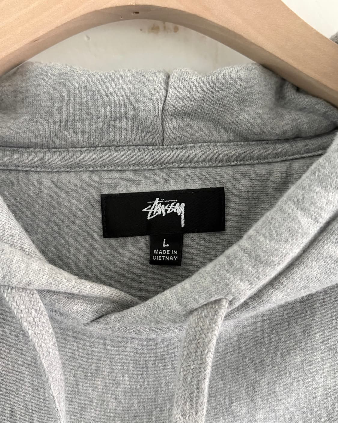 Stussy 스투시 그레이컬러 미드 스탁로고 후드티 상품이미지7