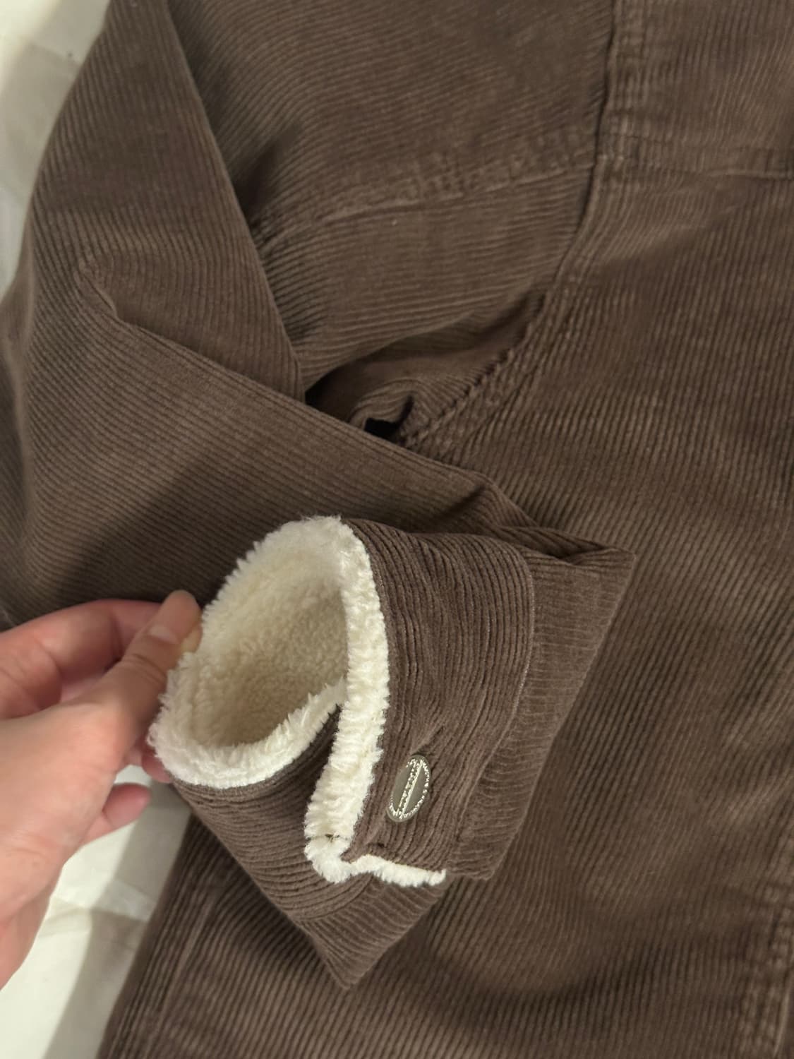 마리떼 코듀로이 시어링 자켓 SHEARLING JACKET brown 상품이미지7