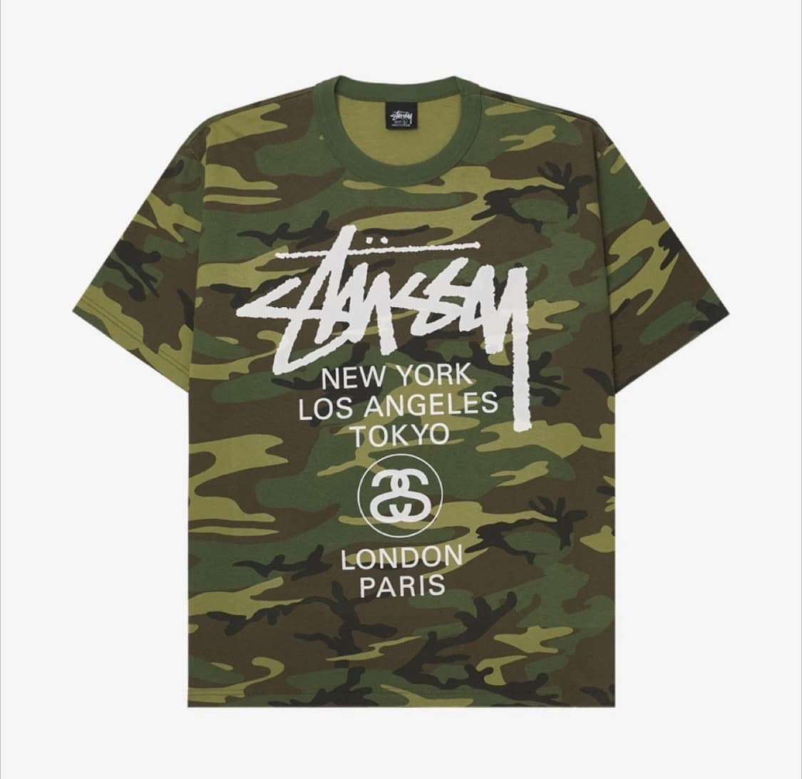 스투시 공홈 카모 반팔 XXL (무료배송) 상품이미지1