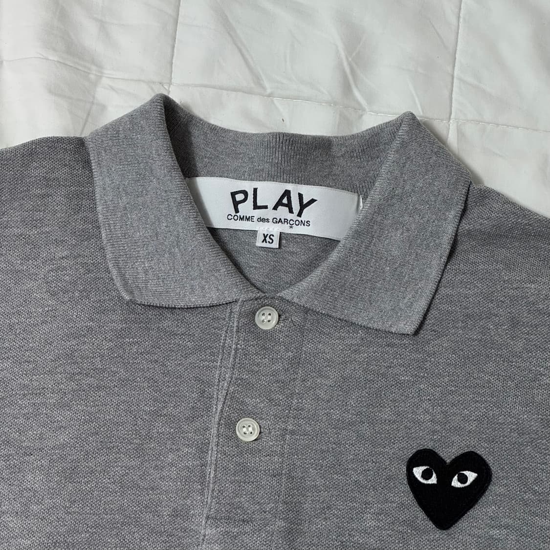 (1회착용, 정품) 꼼데가르송 폴로티 xs 그레이 상품이미지2