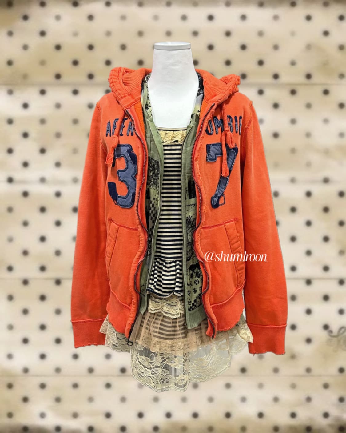 [셋업] y2k 일본 오리엔탈 빈티지 아베크롬비 후드집업 상품이미지2