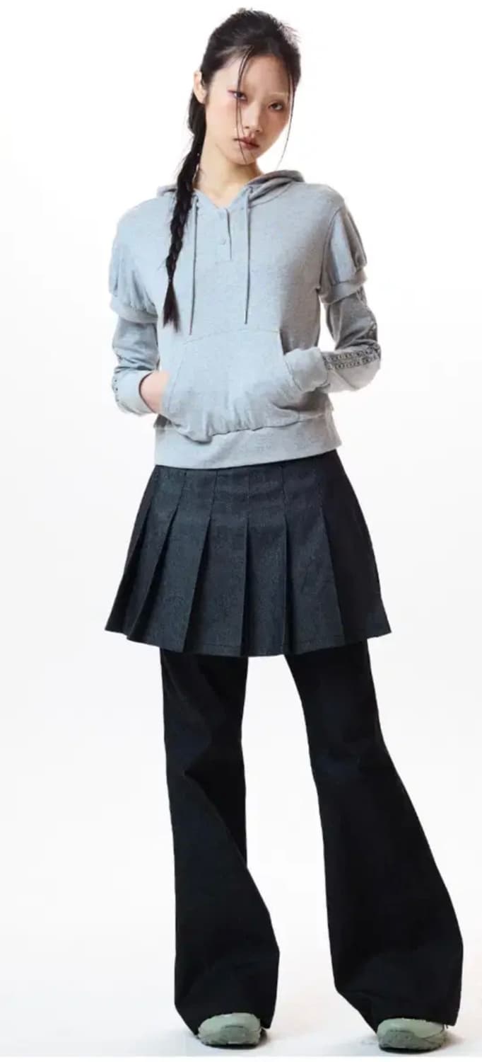 러브이즈트루 IM PUFF HOOD TEE(GRAY) 상품이미지2