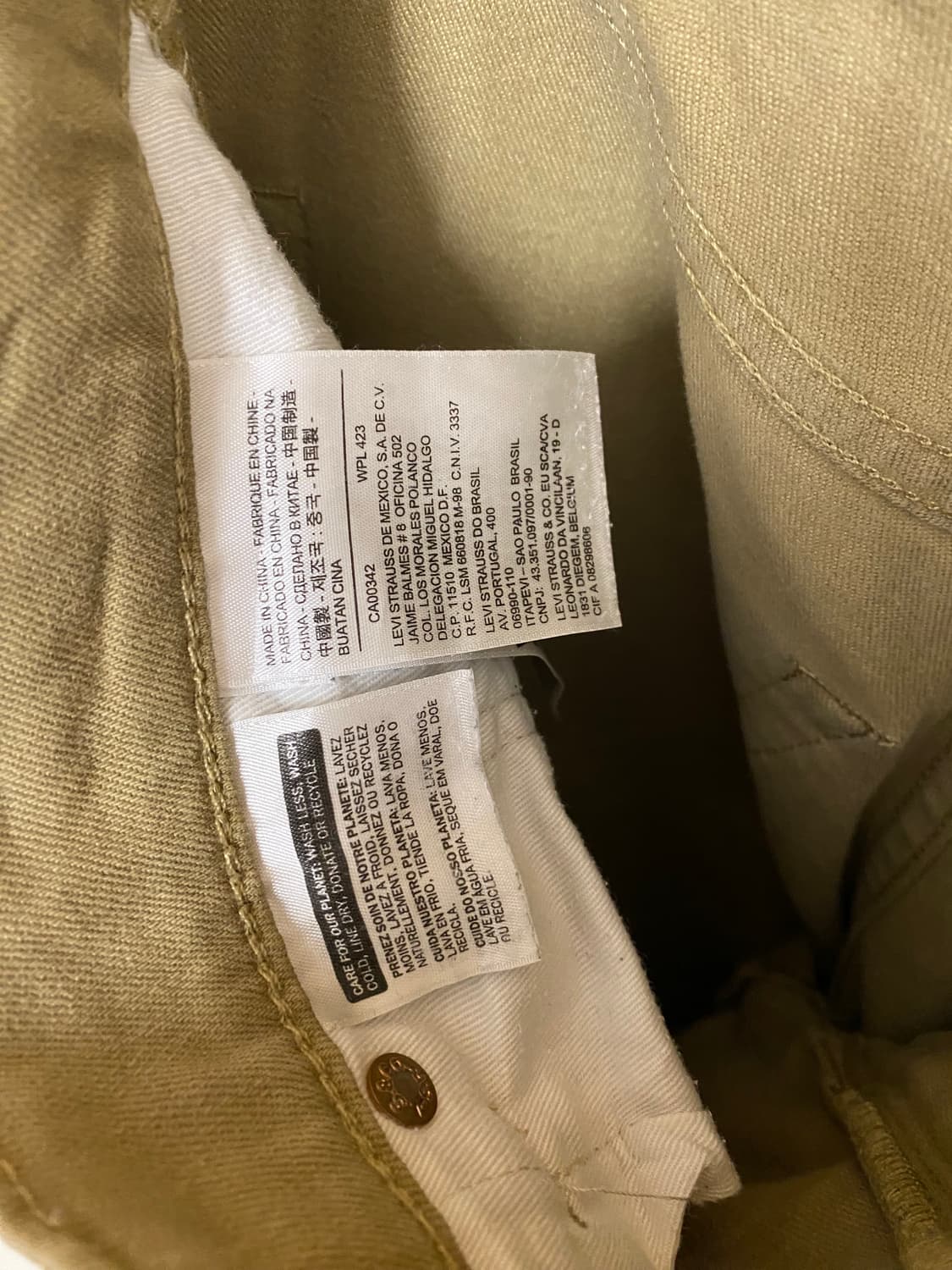 LEVI'S 502 denim pants 리바이스 베이지 데님팬츠  상품이미지7