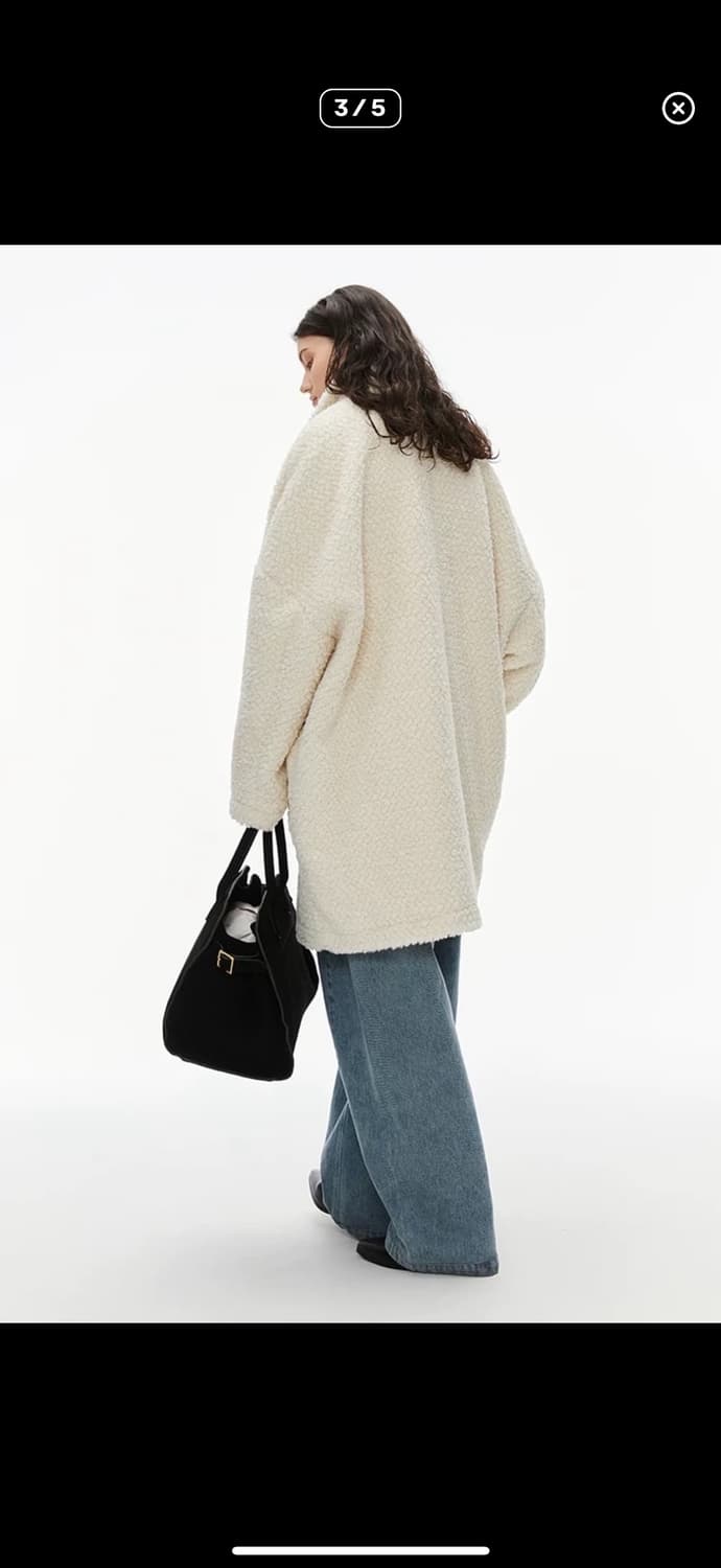 INRM 아이보리 부클 더플 코트  상품이미지3