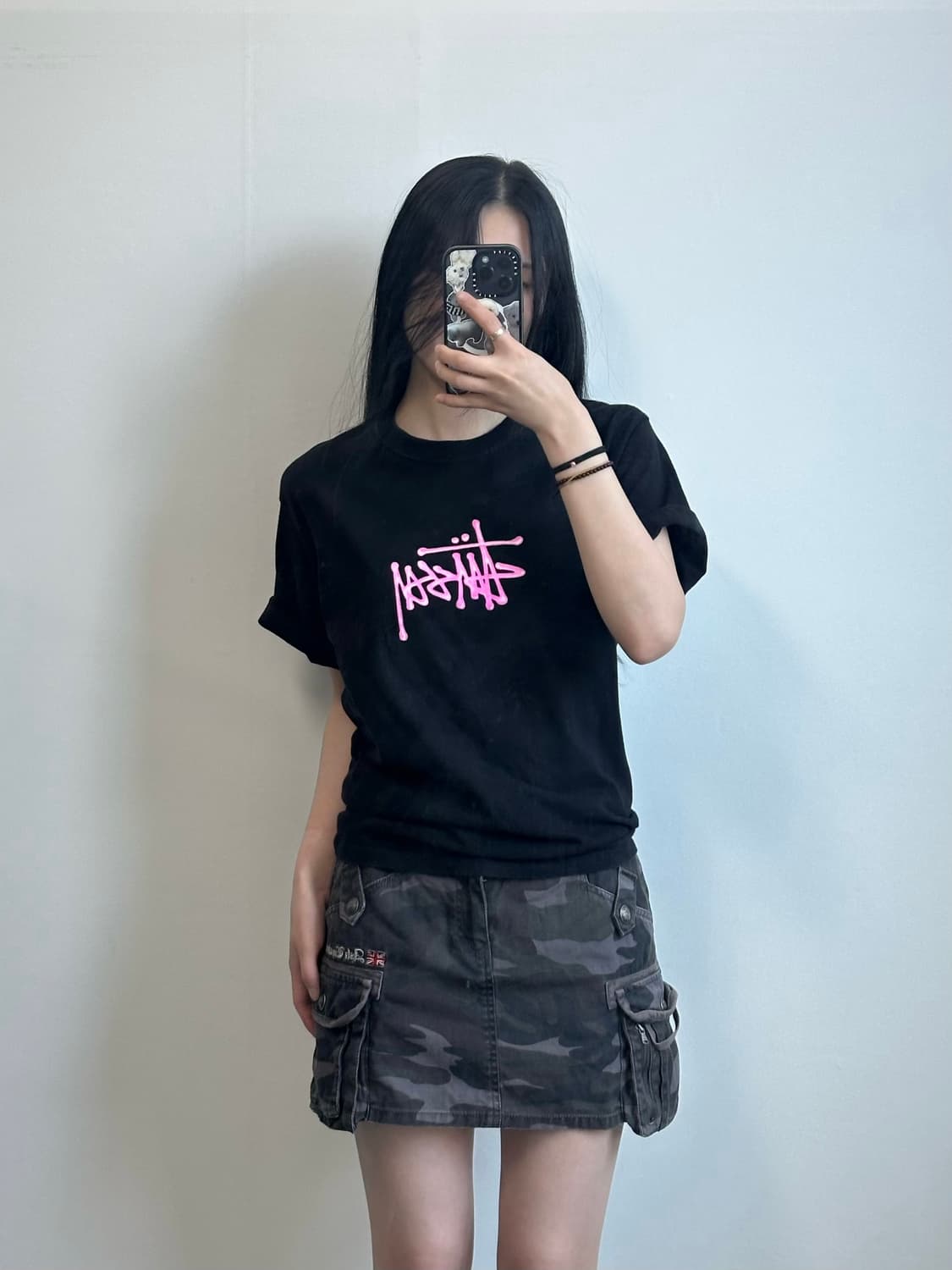 스투시 젤 스탁 블랙 반팔 티셔츠 상품이미지1