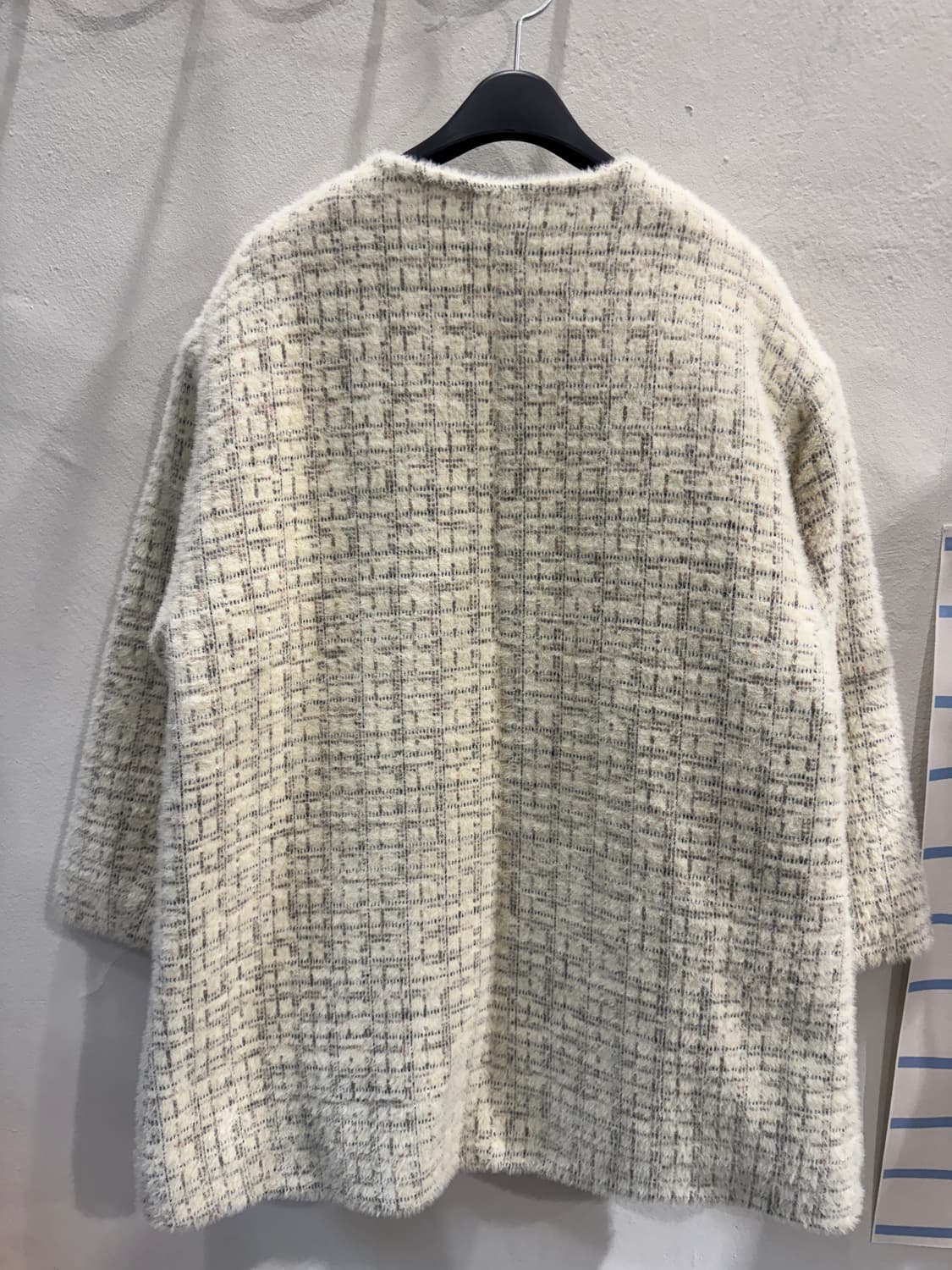 누비안감 포인트 8부소매 니트자켓 상품이미지5