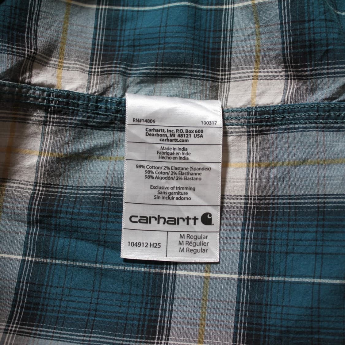 Carhartt 칼하트 플렉스 체크 워크셔츠  상품이미지5
