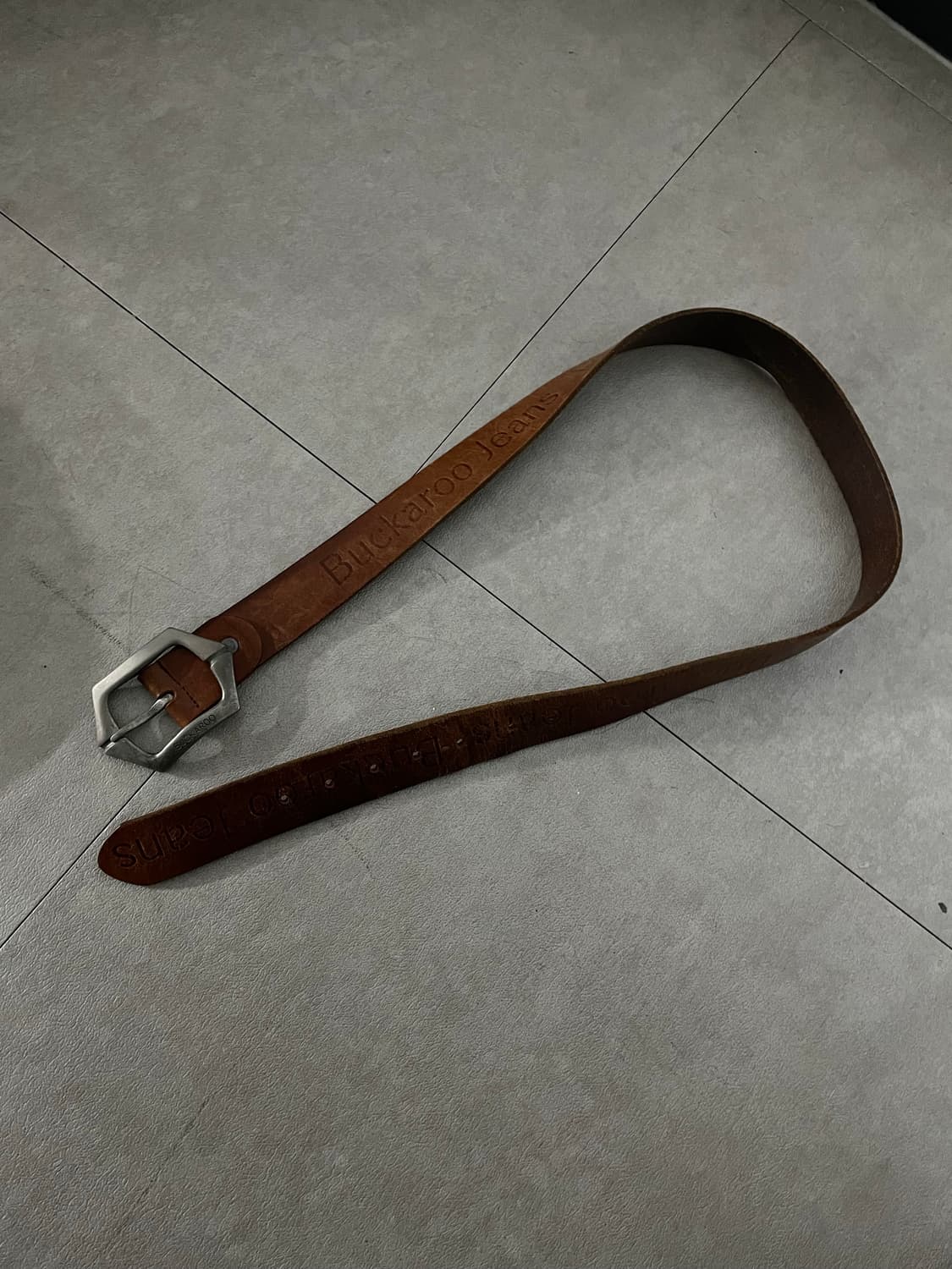 버카루 브라운 레더 벨트 상품이미지6