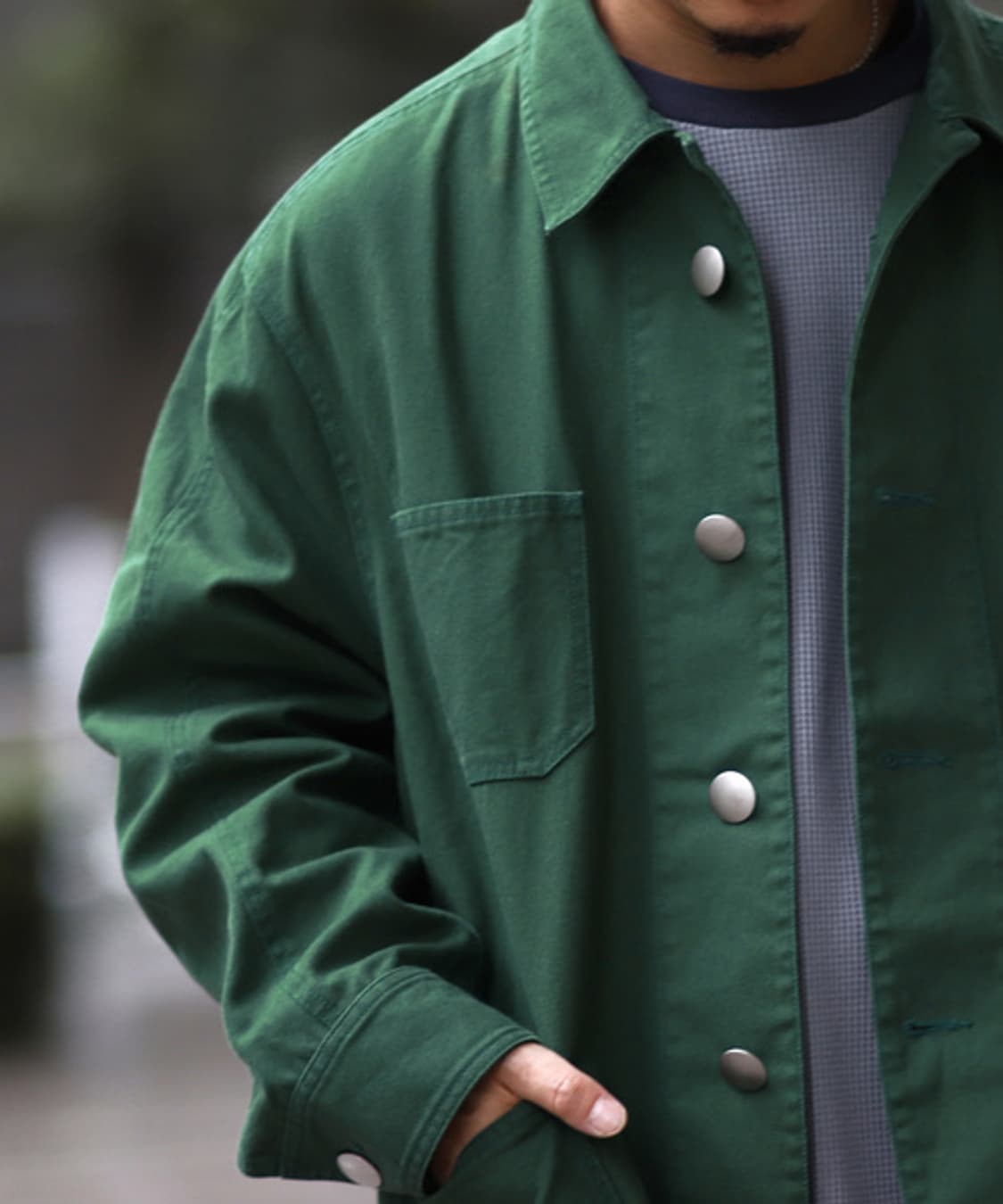 일본 JOINT WORKS 그린 워크 자켓 커버올 L 상품이미지2