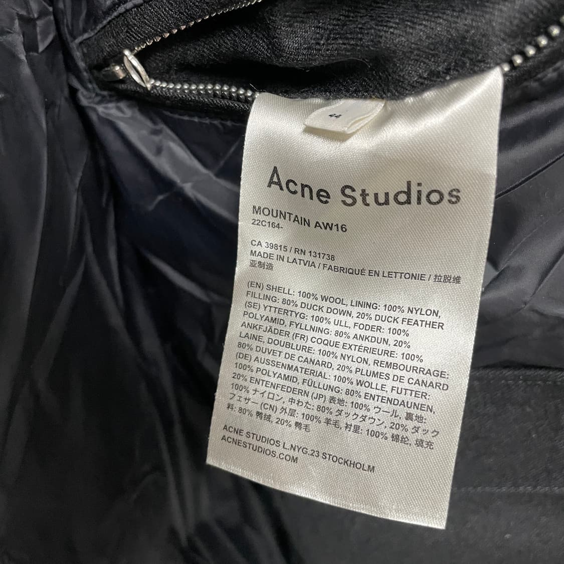 아크네스튜디오 블랙 패딩 44 상품이미지7
