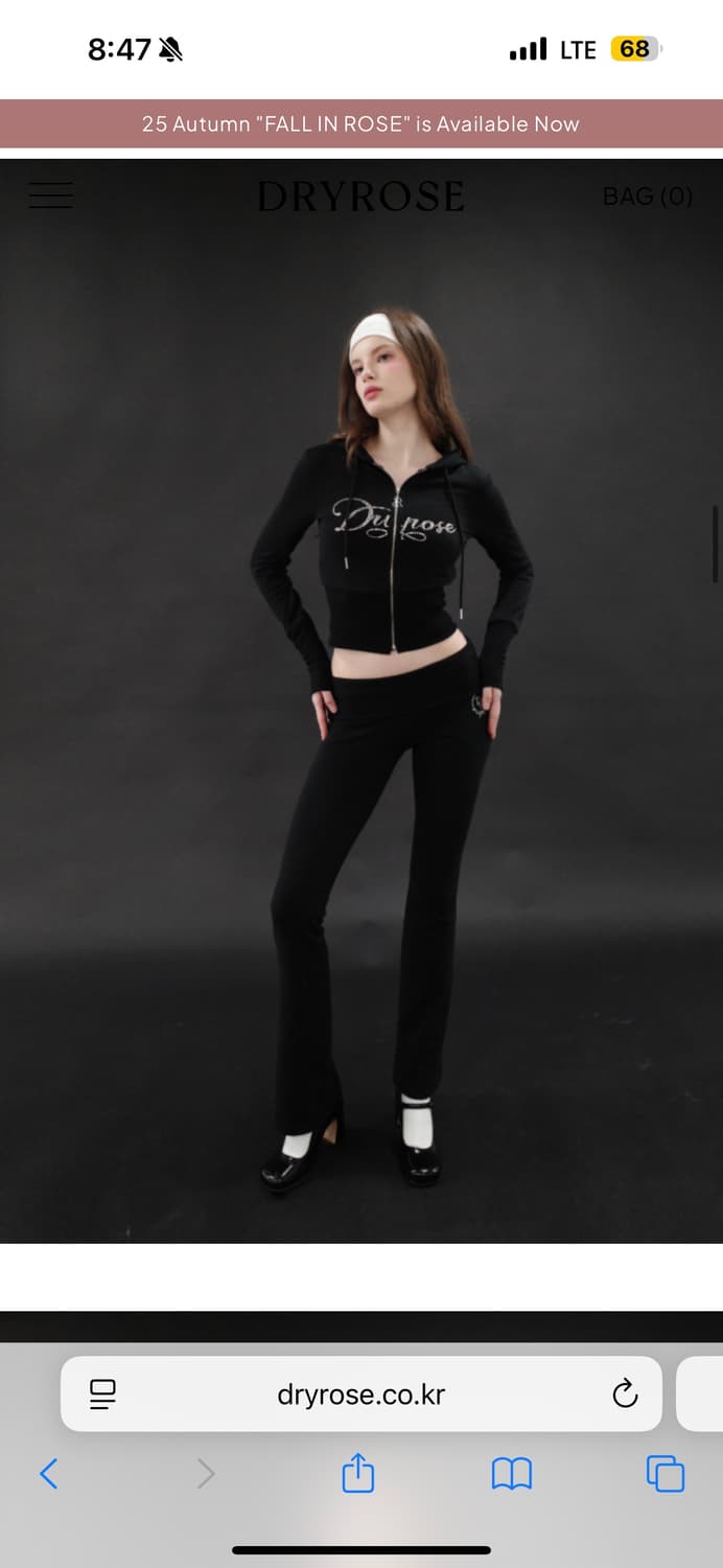 드라이로즈 DRYROSE 립포인트 큐빅 팬츠 블랙 상품이미지3