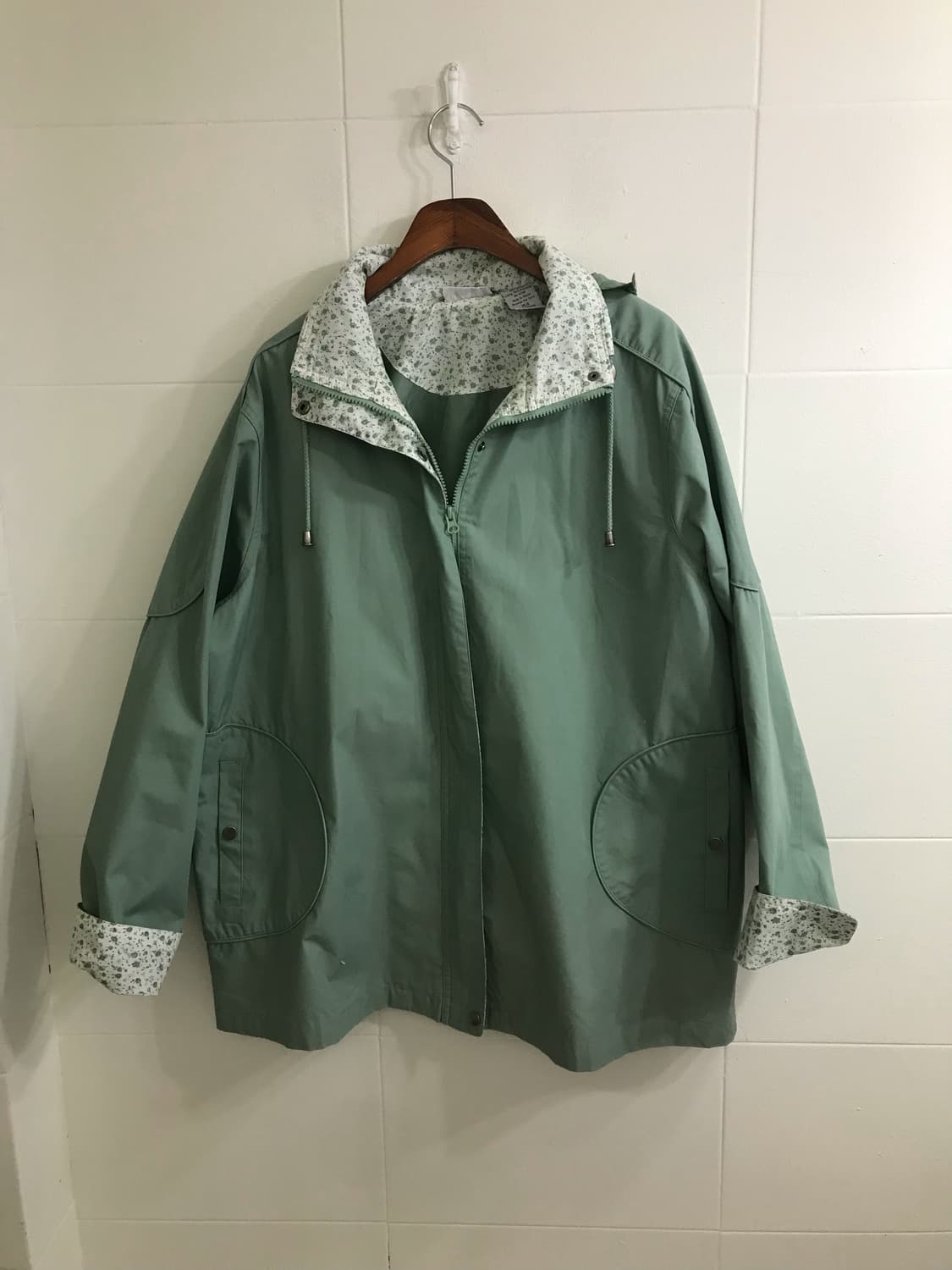 민트 자켓 하구미 모리 케이프 레이스 코디세트 상품이미지5