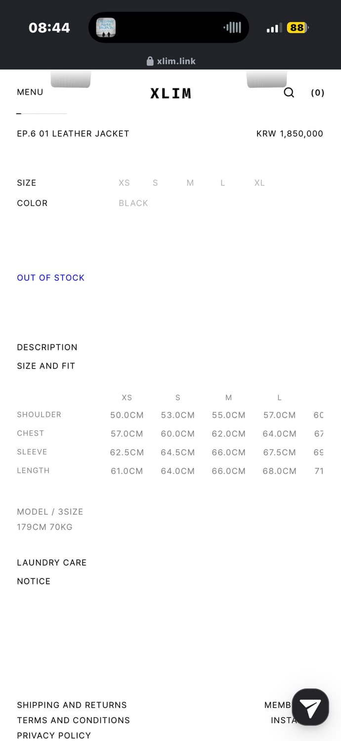 xlim ep6 01 leather jacket 엑슬림 레더자켓 L 상품이미지2